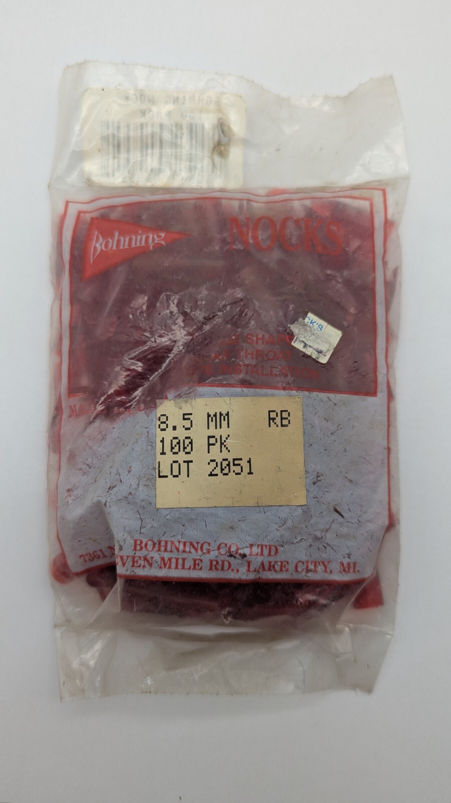 1 Pack Of 100 Bohning Arrow nocks VINTAGE OLD STOCK READ LOOK ARCHERY PICK COLOR