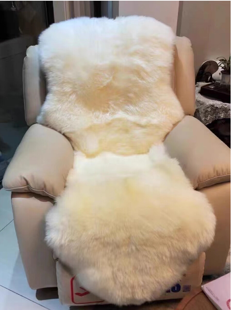 US In stock!!  Pure Wool Blanket Sofa Chair Cushion Pelt Bedroom Cashmere Carpet