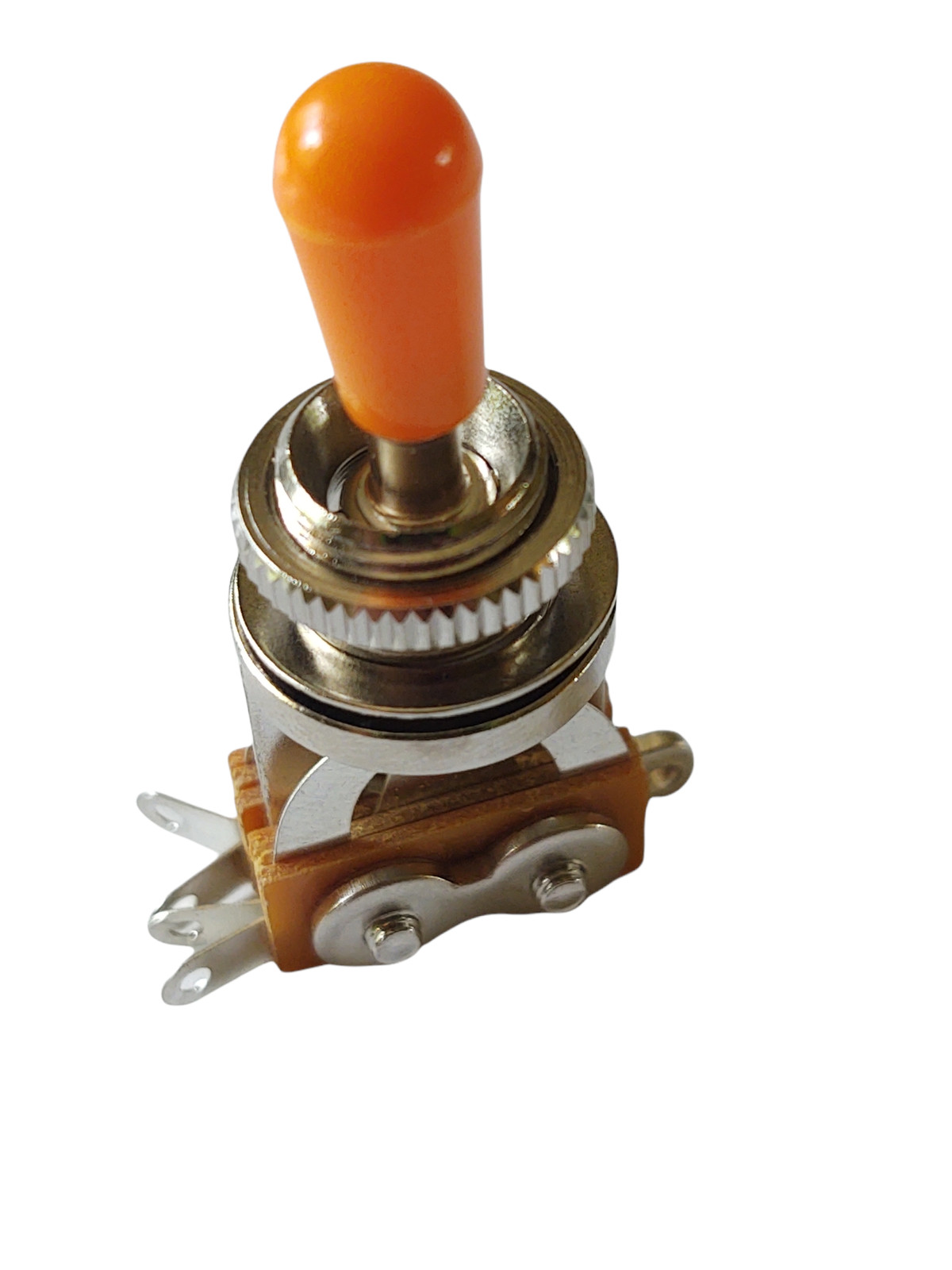 Import Metric 3-way Open Frame Electric Guitar Switch Chrome with Orange Tip