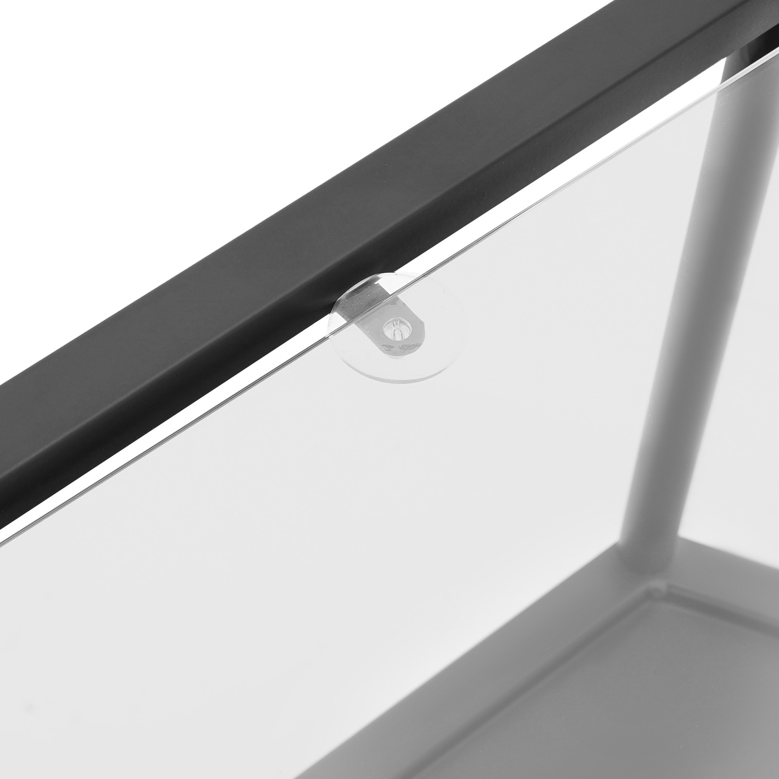 Modern Side Table, Hexagonal Side Table, Iron Side Table with 2-Tier Storage She