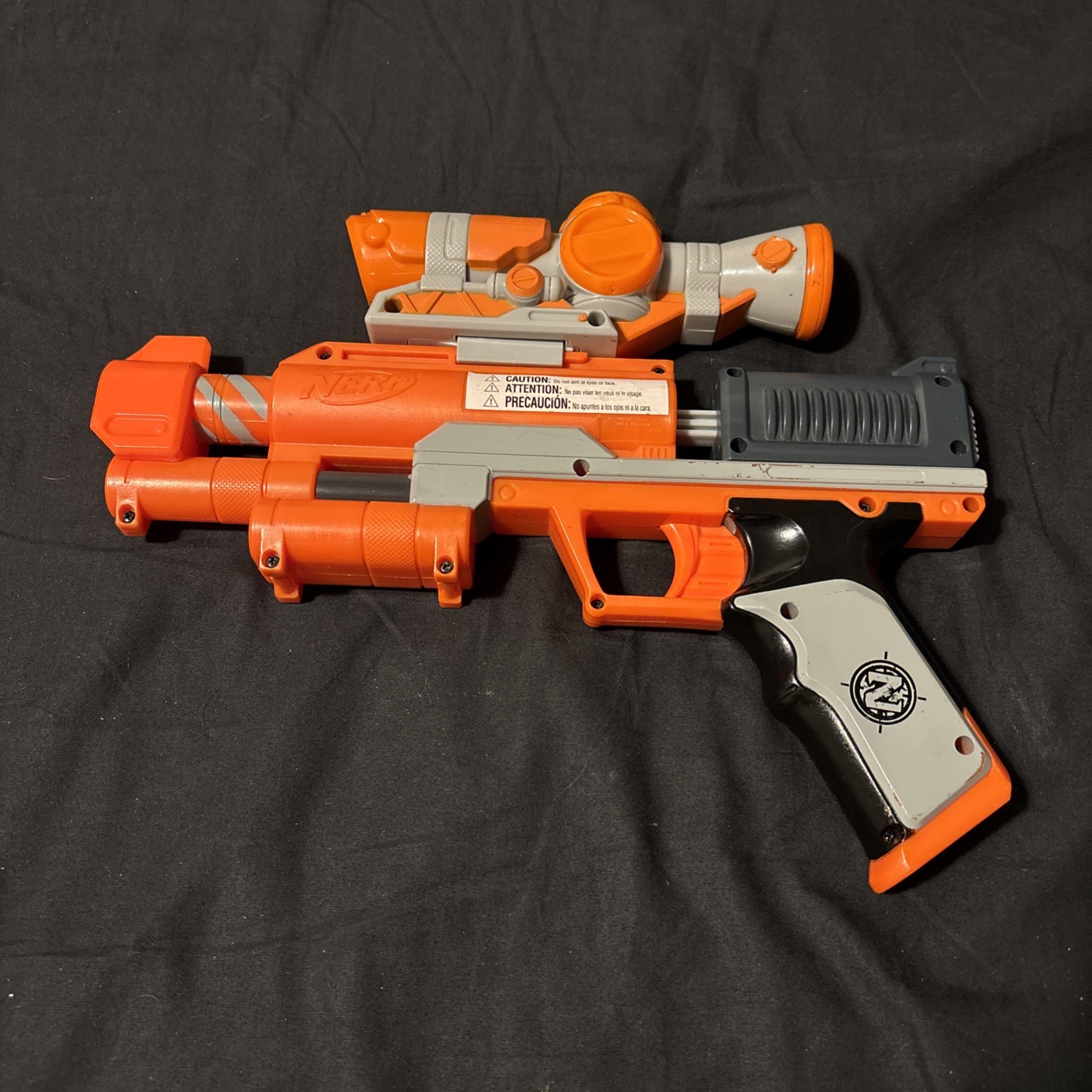 Nerf Zombie Strike Clear Shot with Scope - Tested Working (2009)