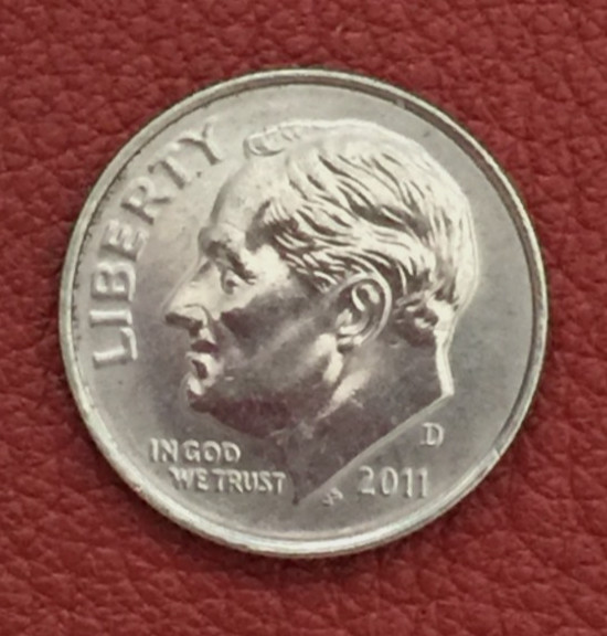 2011 D  Roosevelt Dime - Actual coin - Free shipping.