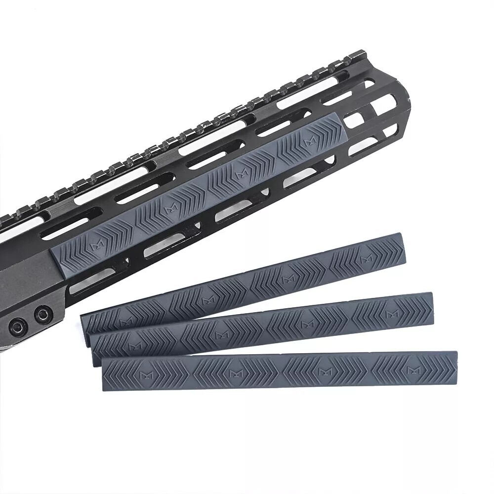 4 PCS Rail Cover Anti-slip Strip fit MLOK Rail Protector Cover Plastic Rubber