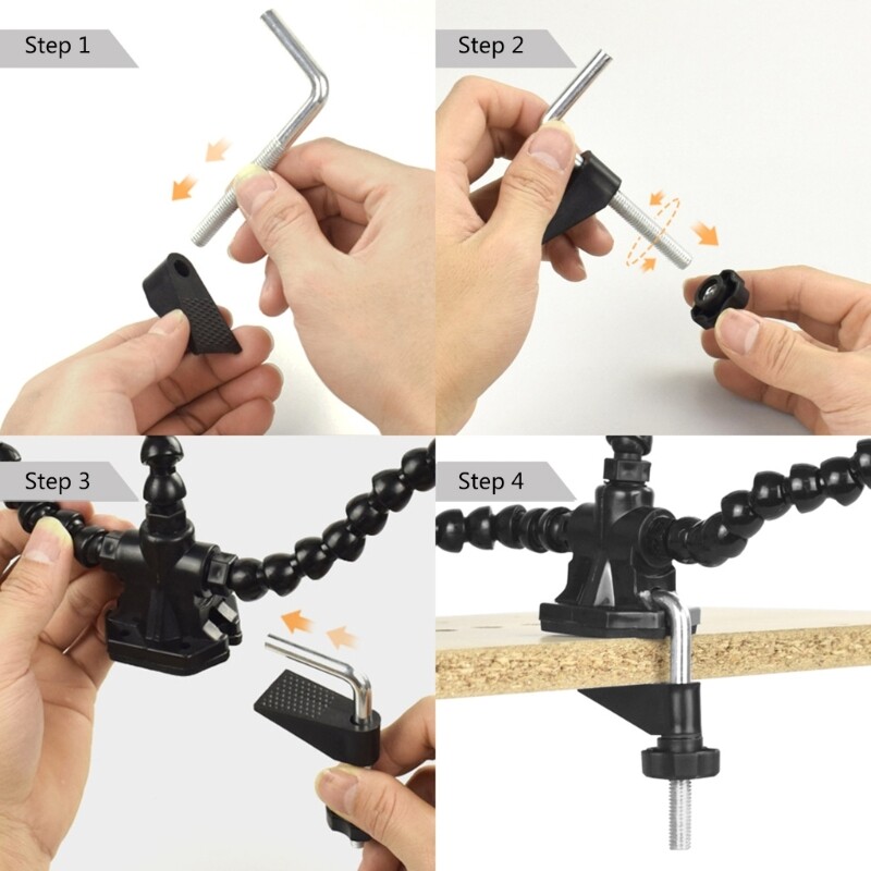 Convenient Soldering Aid Stable Base and Insulated Clips for Secure Work