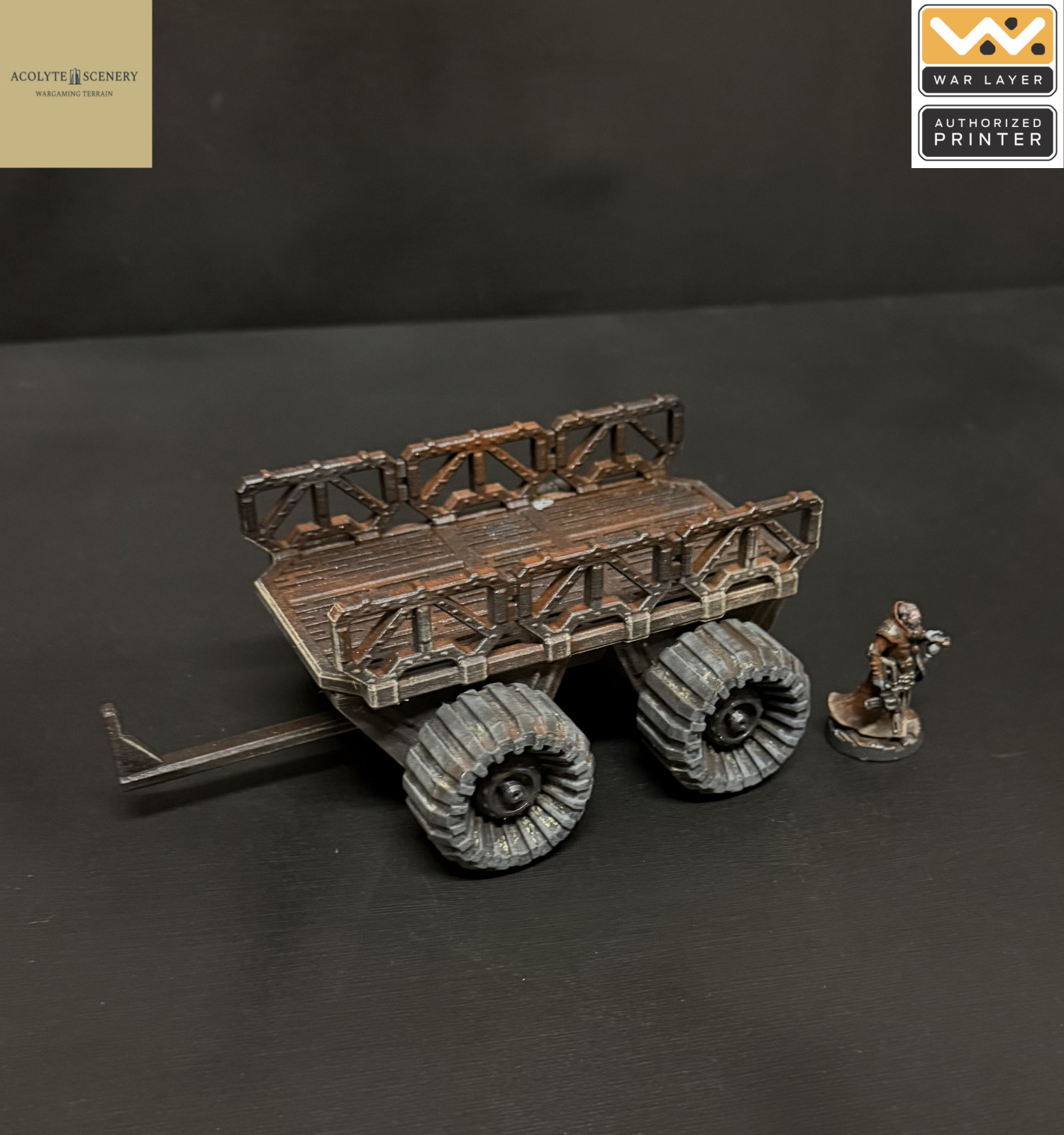 Wargaming Cargo Hauler Trailer No. 2 Modular for 28mm 32mm Sci-Fi Wargames