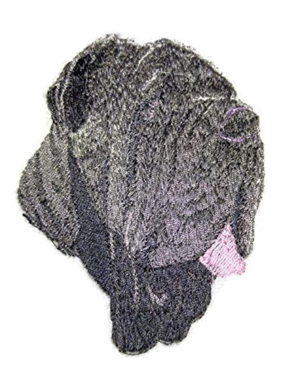 Amazing Dog Faces [ Neapolitan Mastiff Gray Dog Face] Embroidery Iron On/Sew Pat