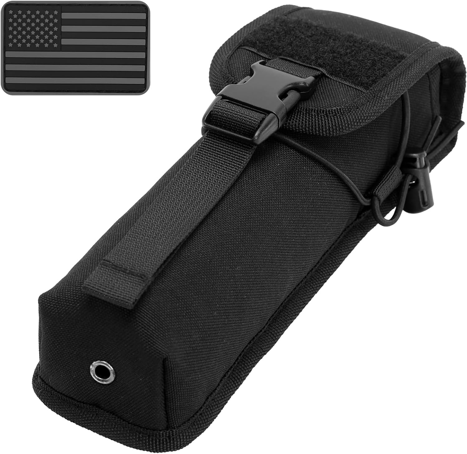 Molle Suppressor Pouch,Storable Suppressor/Flashlight/Baton,Contains Flag Pat...