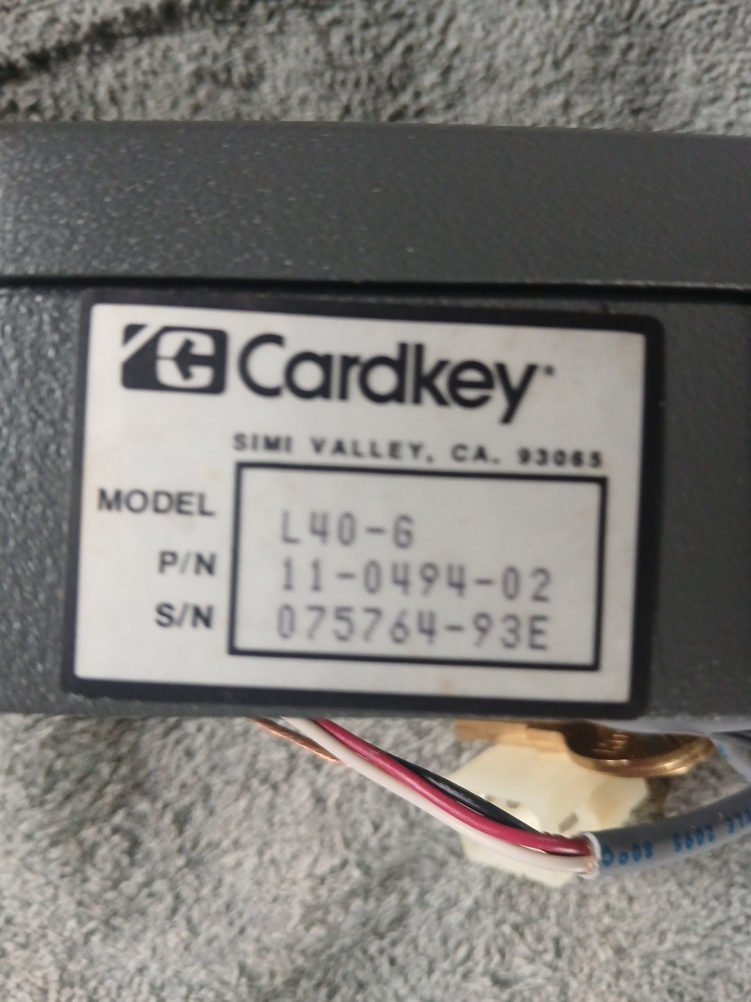 (10) CARDKEY L40-G P/N 11-0494-02 CARD READER DOOR ENTRY SECURITY SYSTEM