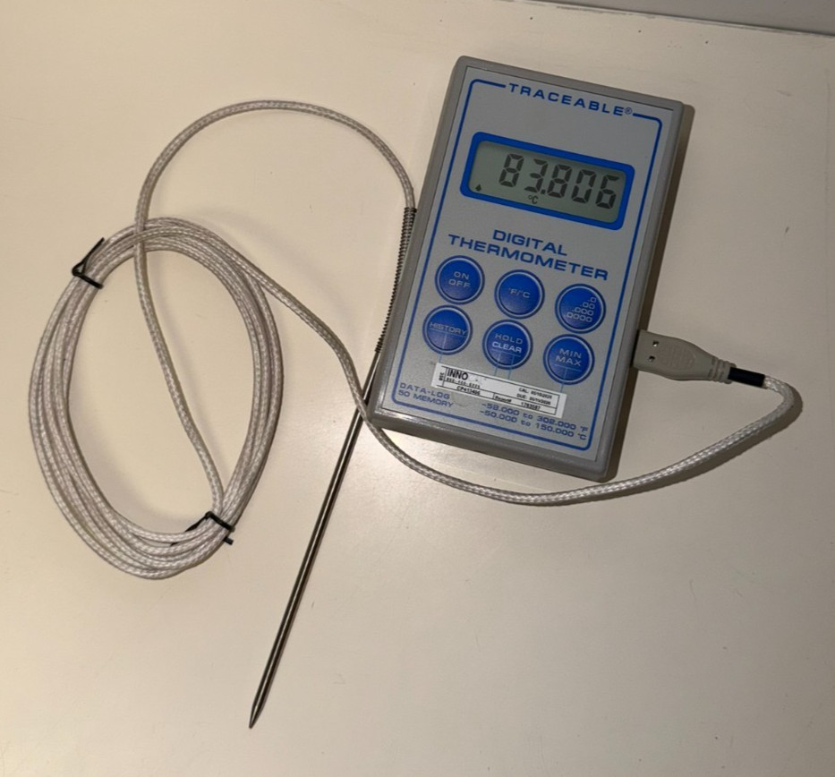 Traceable 4000TR Scientific Thermistor Thermometer USB Probe New Battery Working