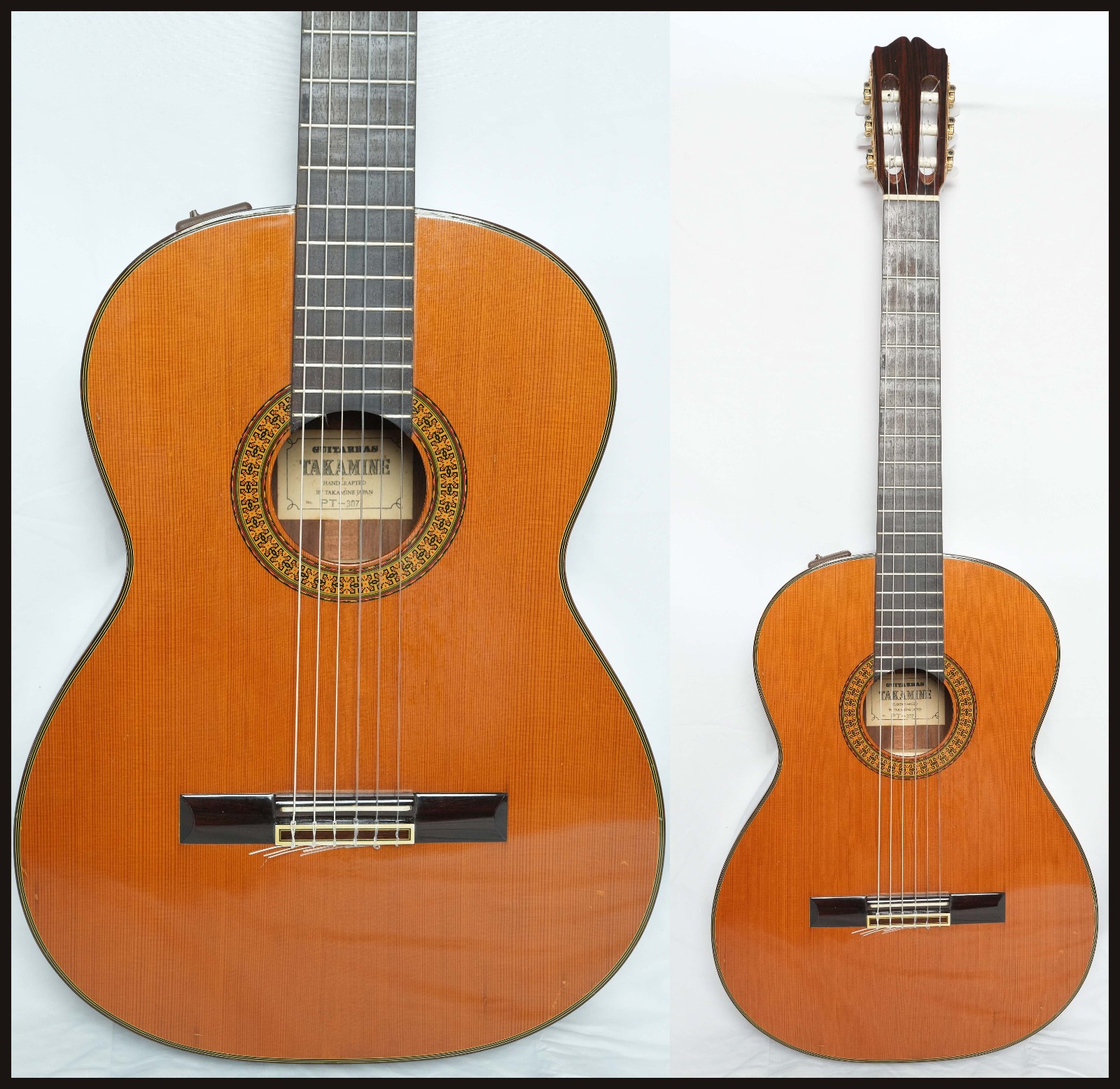 TAKAMINE PT-307 Classical Guitar, Electric Guitar, Made in Japan, 1980s, with HC