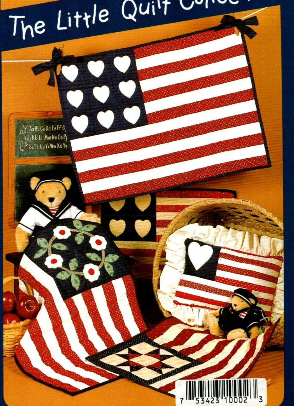 Flags Little Quilt Collection Patriotic Wall Quilt Pattern Primitive Folk Vtg