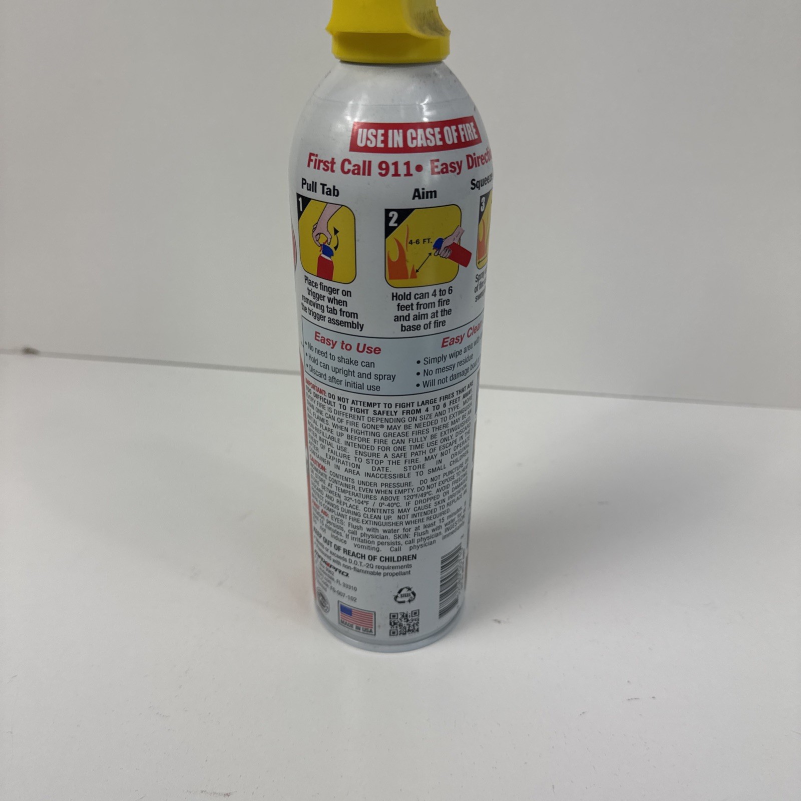 Fire Suppressant Extinguisher -16 Oz- Fire Gone Brand (NEW)