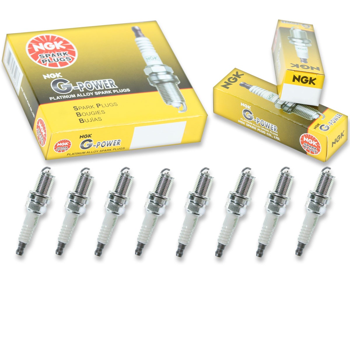 8 pcs NGK G-Power Spark Plugs for 2001-2009 Toyota Sequoia 4.7L V8 - Engine rl
