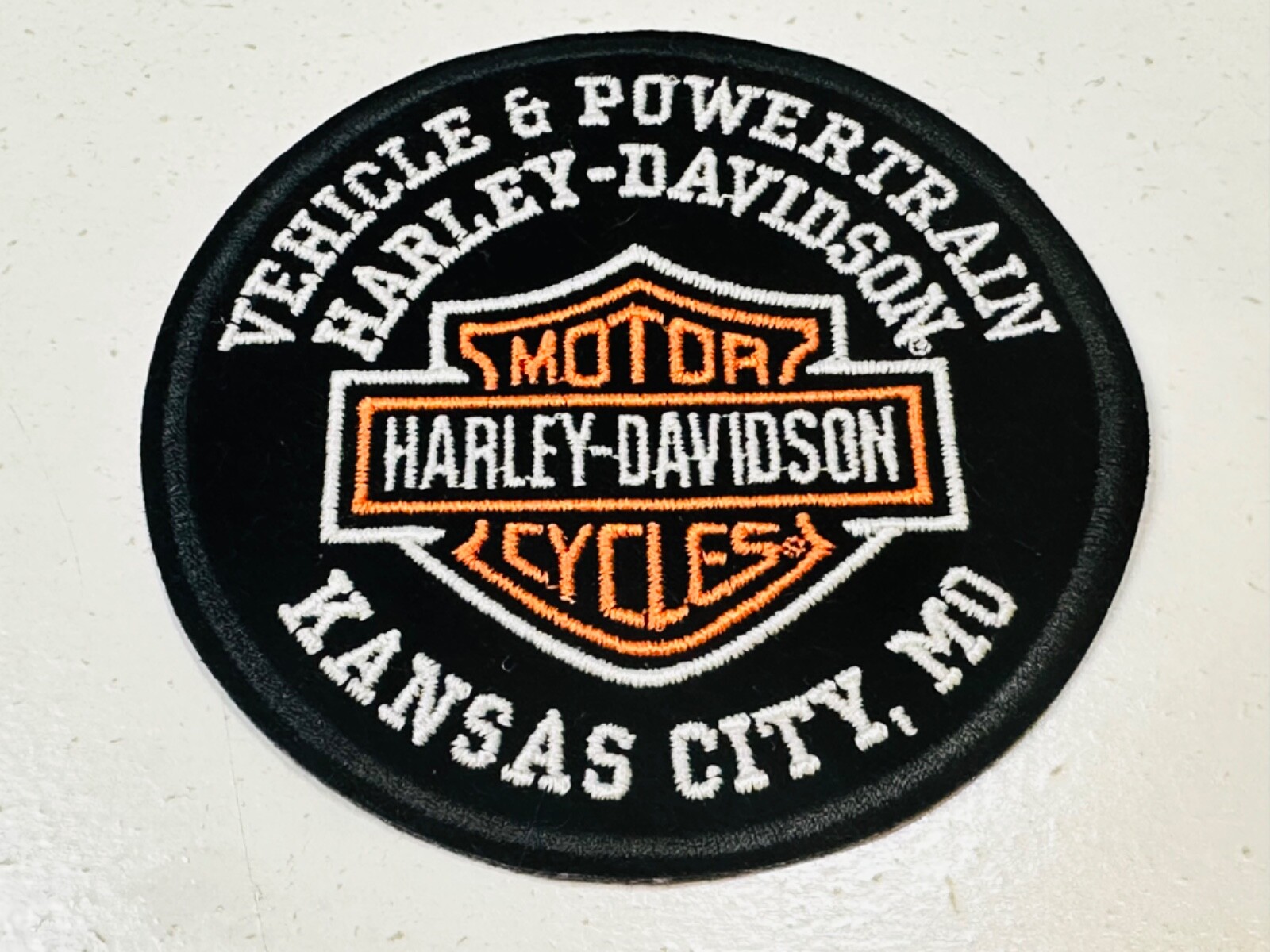 Original Harley Davidson Factory Vest Sew Patch Kansas City Mo Engine Powertrain
