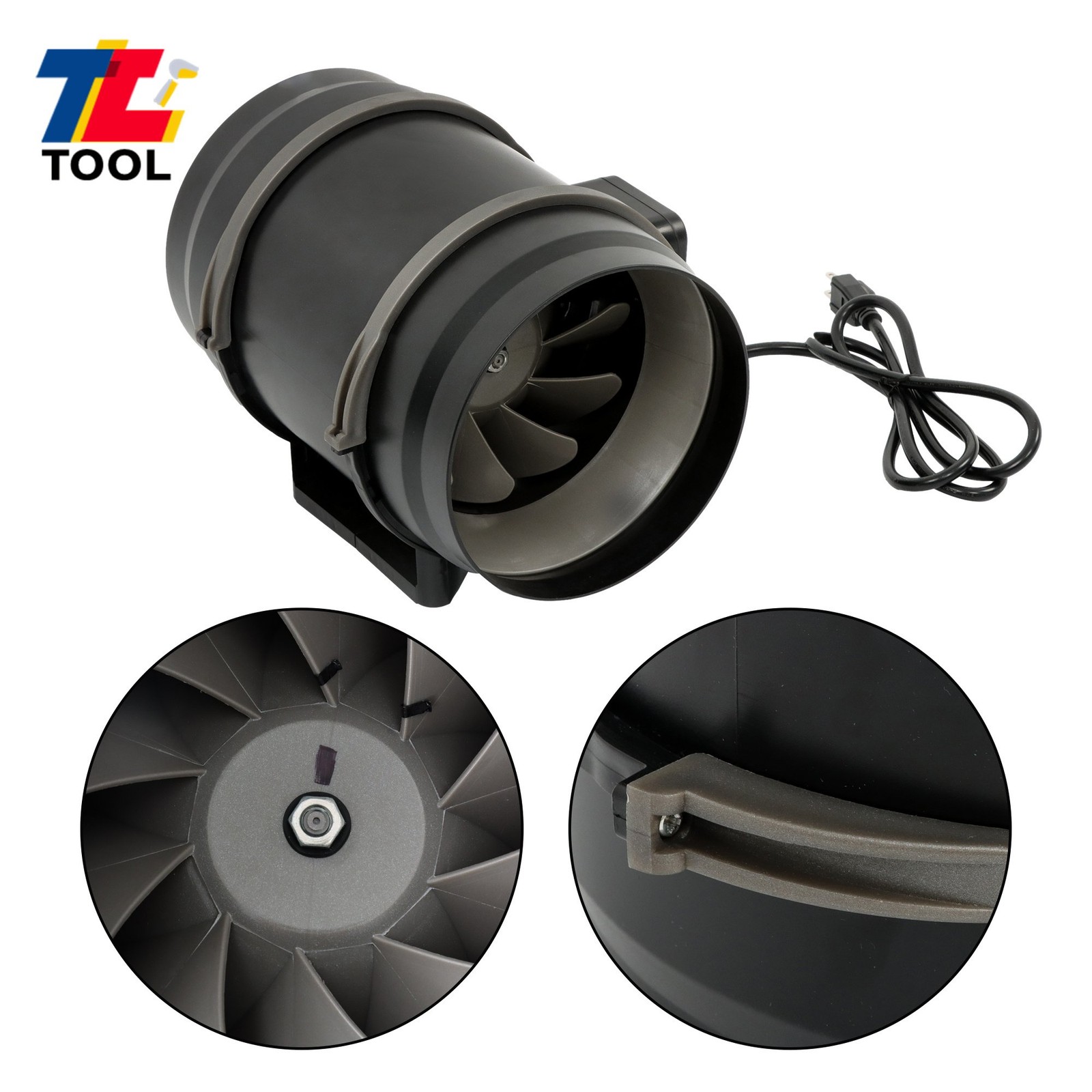 8" Inline Duct Fan 807 CFM with EC Motor & Temperature Humidity Smart Controller