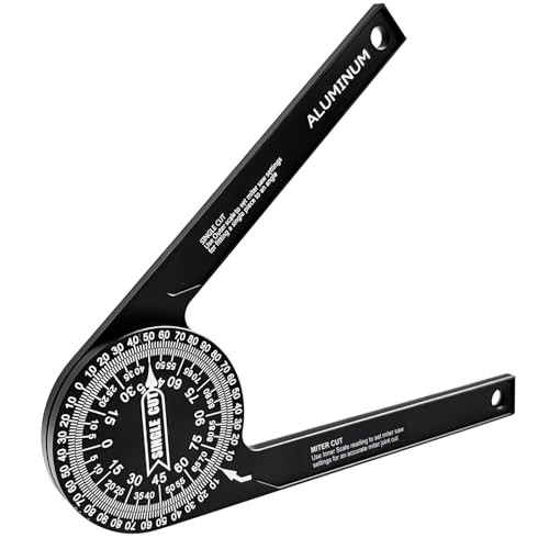 7.2" Miter Saw Protractor Angle Finder, CNC Aluminum Miter Gauge with Laser