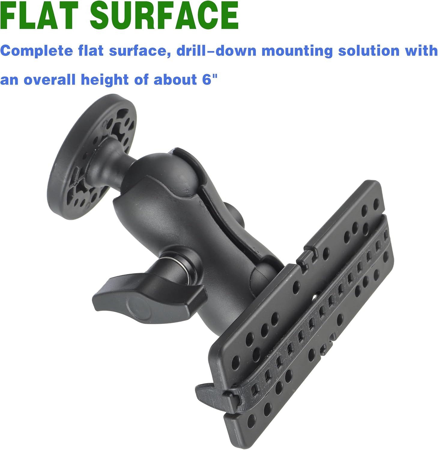 Fish Finder Mount Base, Universal 360° Rotation Ball-Mount Fish Finder Bracket,