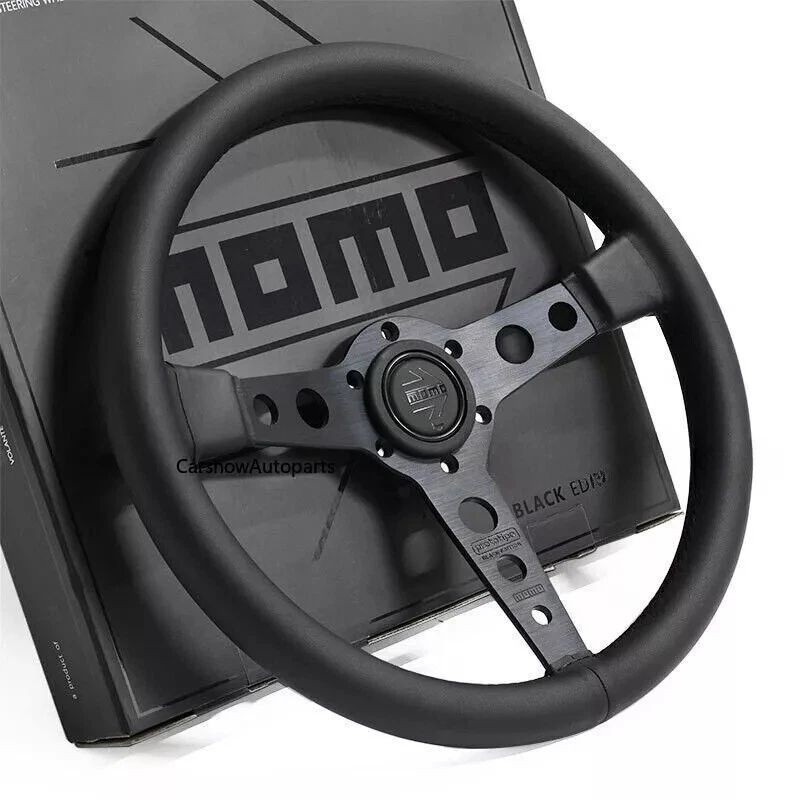 MOMO Prototipo P5 Black Edition 350mm Steering Wheel Genuine Leather