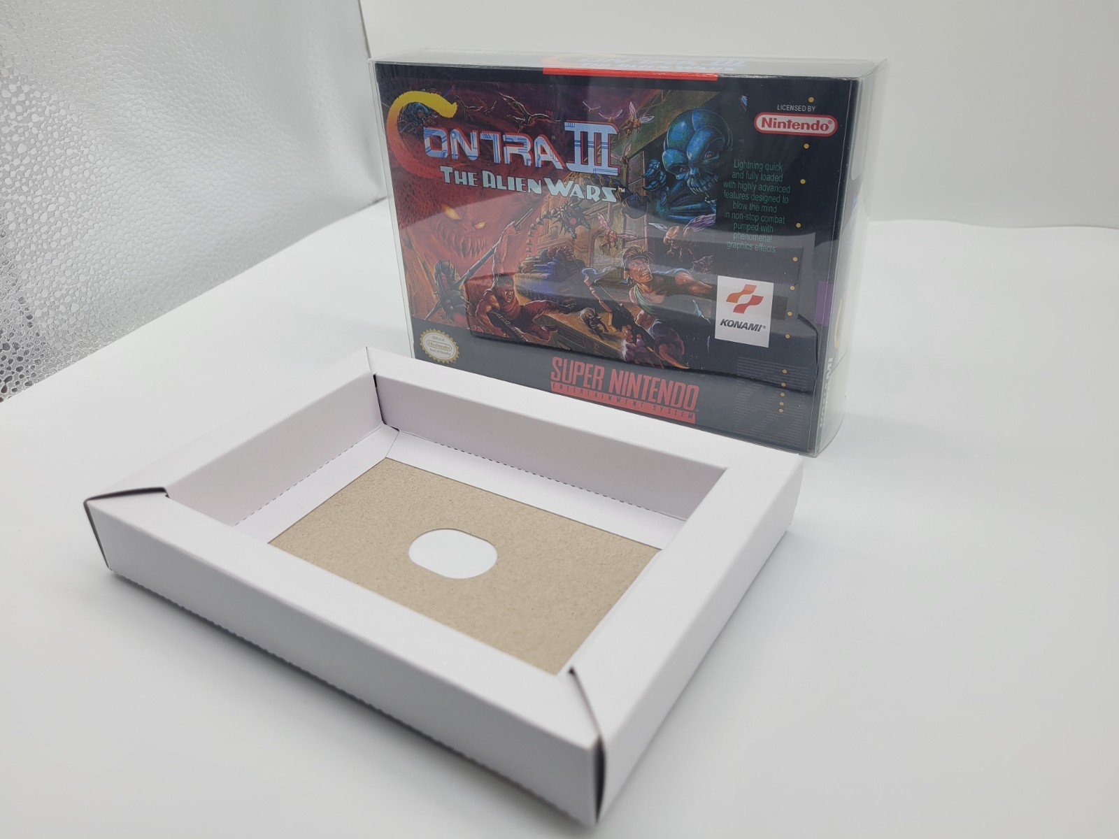 Contra III 3: The Alien Wars Box Only Super (SNES) REPLACEMENT BOX + INSERTS