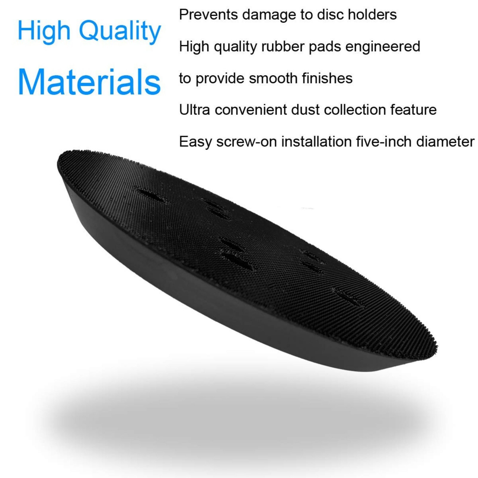 5-Inch Hook & Loop Sander Backing Pad – Replacement Pad with Dust Holes