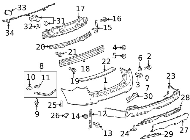 Genuine GM Blind Spot Radar 84612459