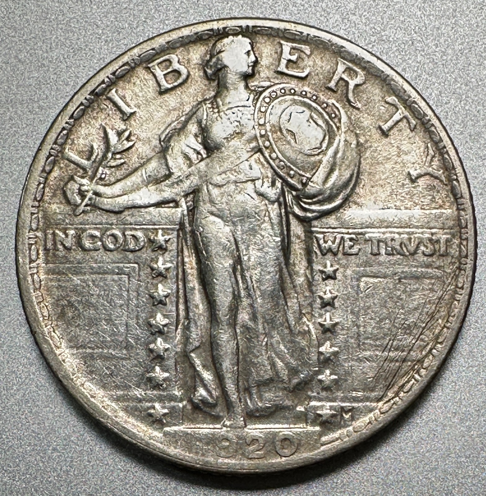 1920  STANDING LIBERTY QUARTER   AU DETAILS  #2640