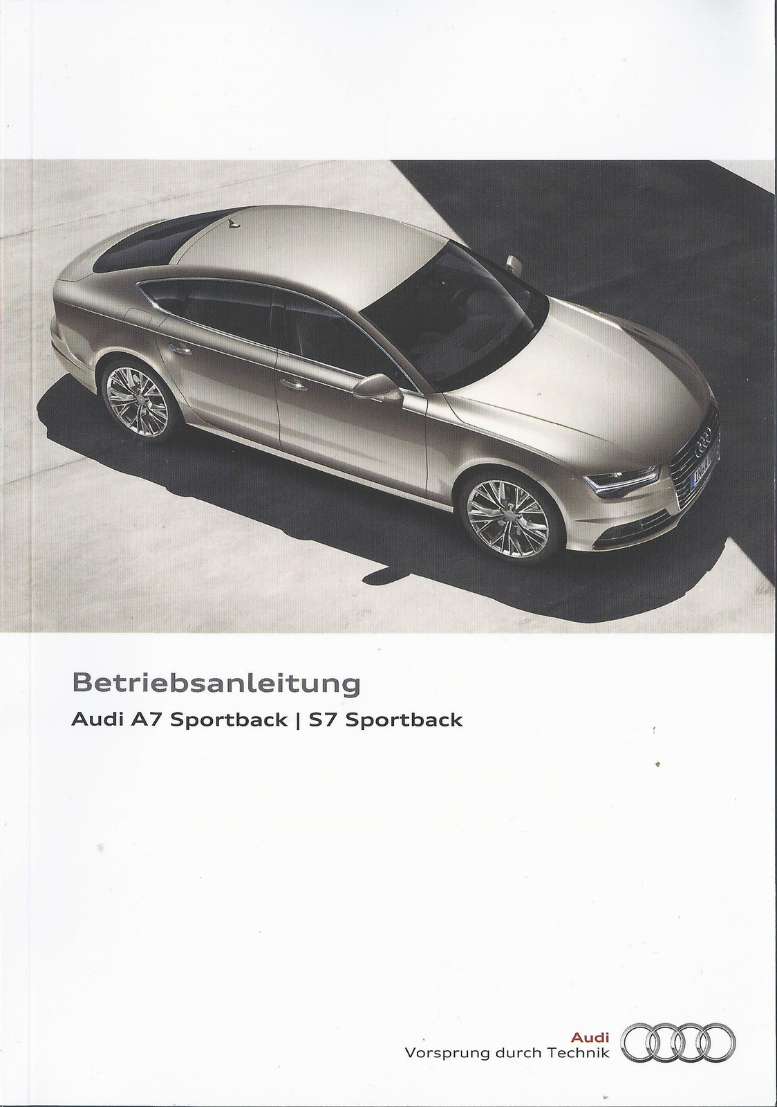 AUDI A7 + S7 SPORTBACK OWNERS MANUAL 2015 2016 MANUAL BA