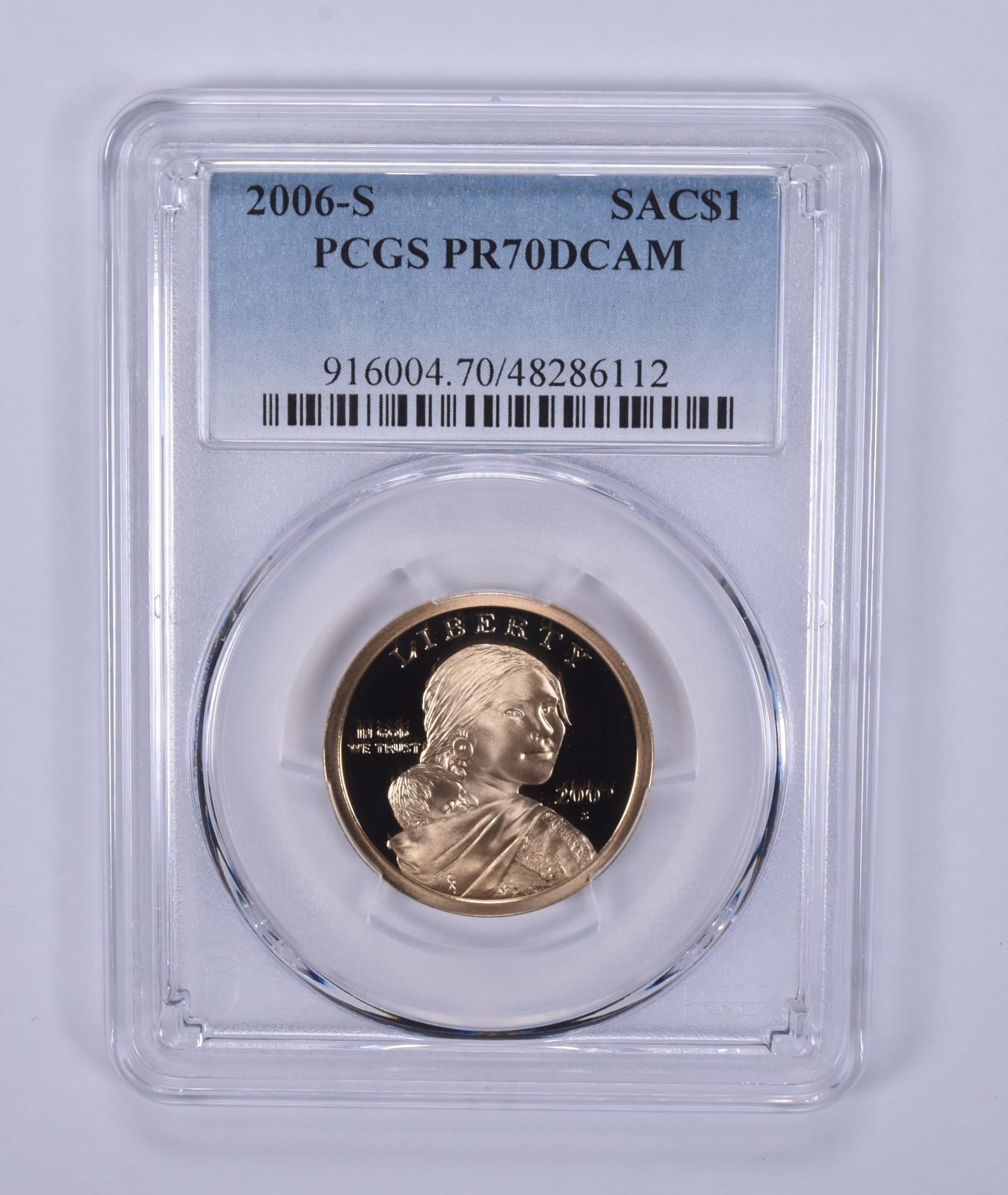 2006-S Sacagawea $1 PR70 DCAM PCGS Blue Label