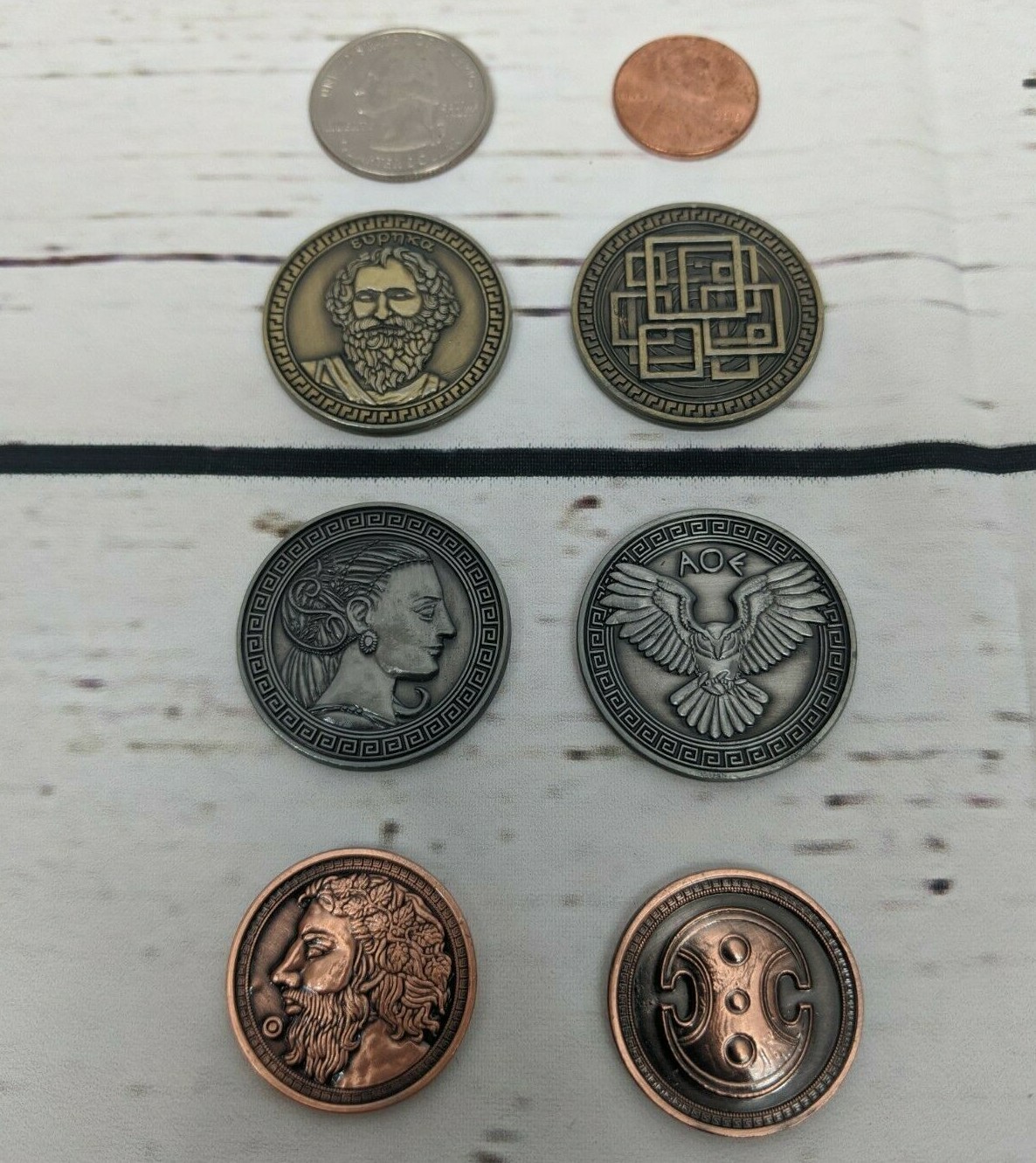 Fantasy Greek Coin Set LARP Board Game Role Playing RPG Cosplay Historical