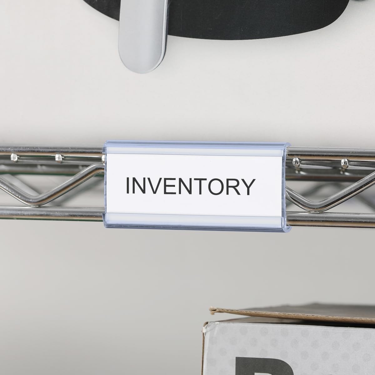 Effortless Shelf Organization: 100Pcs Label Holders with Label Inserts Included