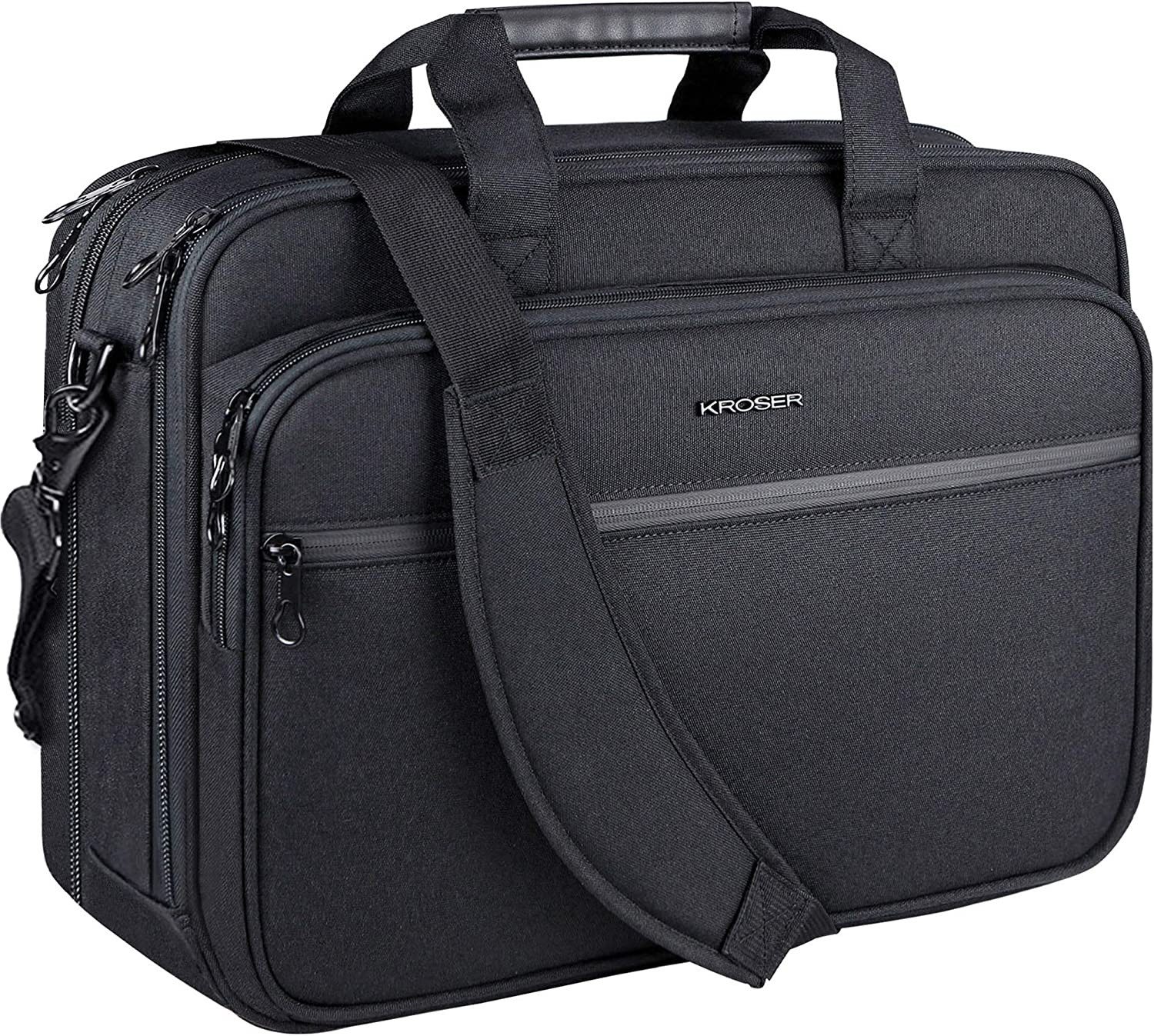 KROSER Laptop Bag Premium Laptop Briefcase Fits up to 17.3 Inch Laptop Expandabl