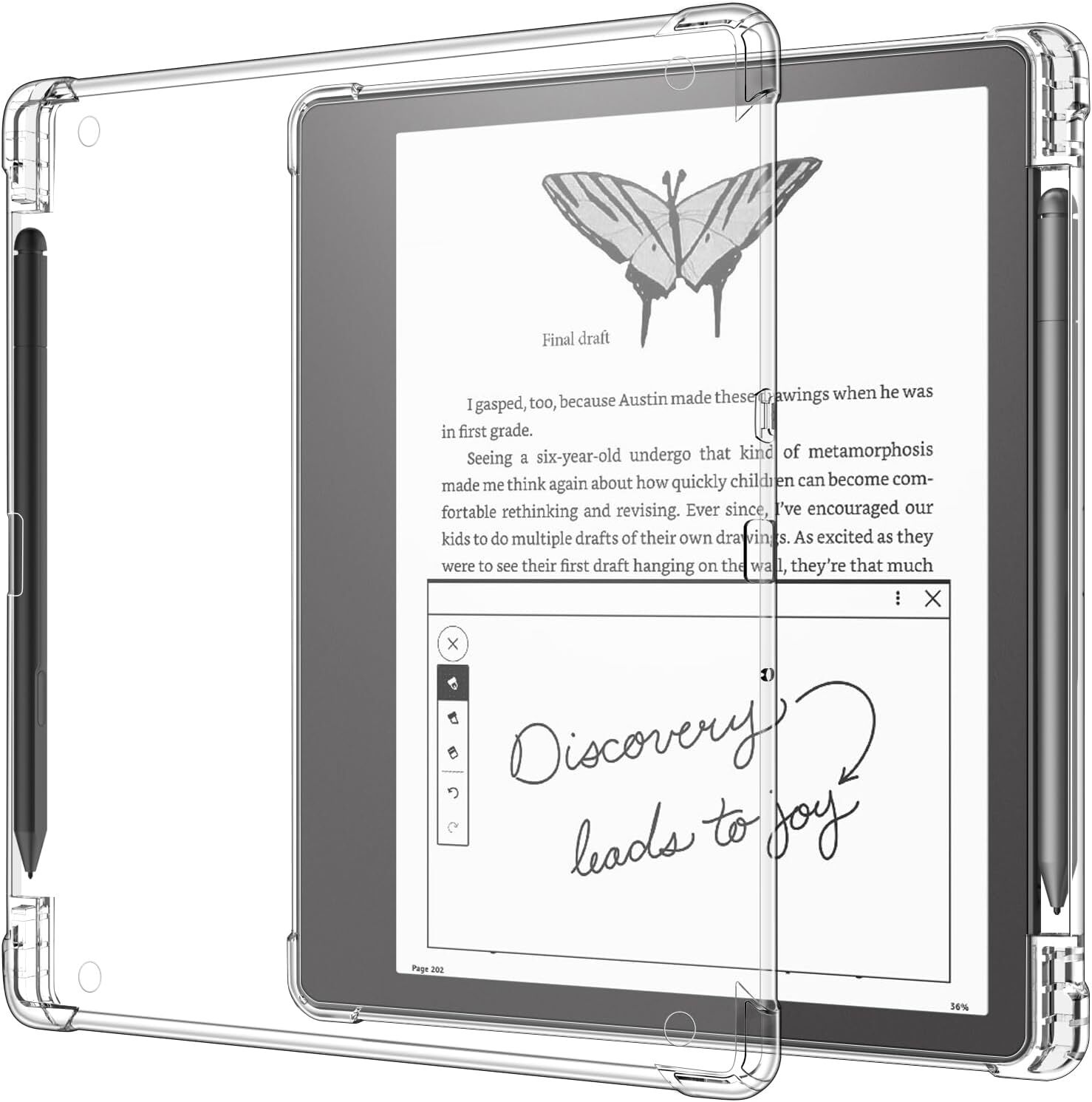 Clear Case for Kindle Scribe (2024/2022 Release) Slim Lightweight TPU Back Cover
