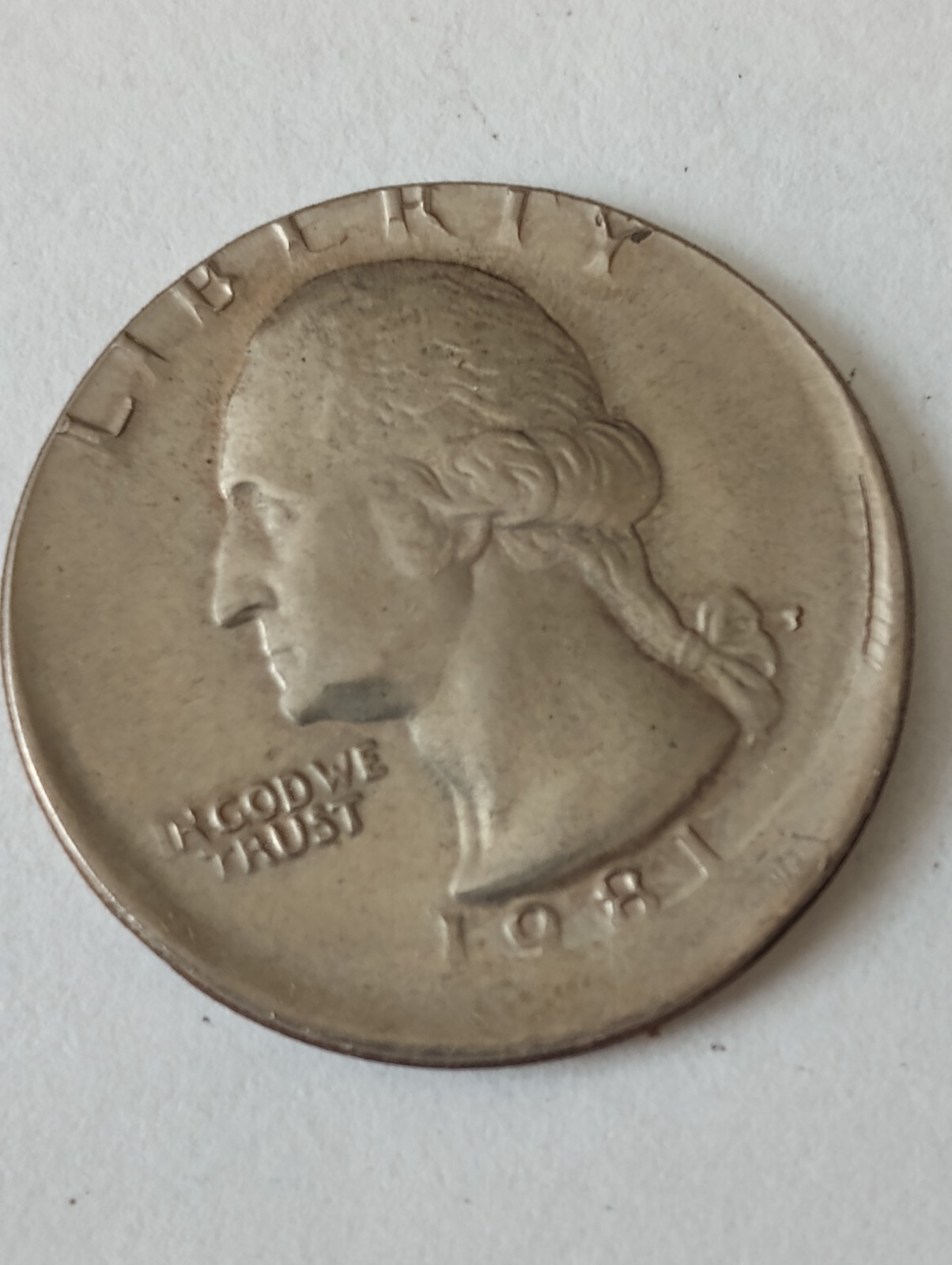 1981 Washington Quater BU Off Center
