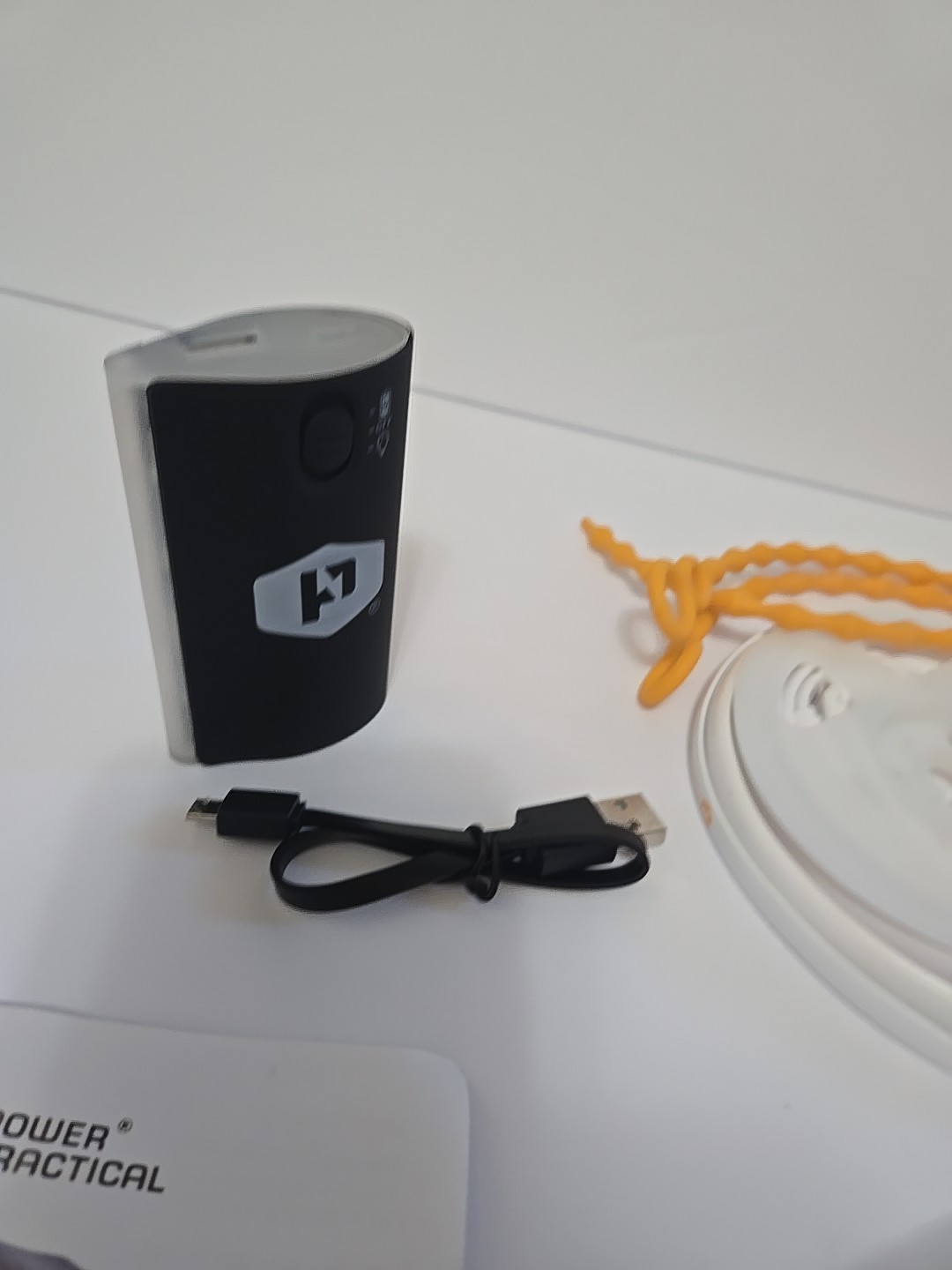 Camping Hiking power supply by Power Practical-lithium 4400 with light string