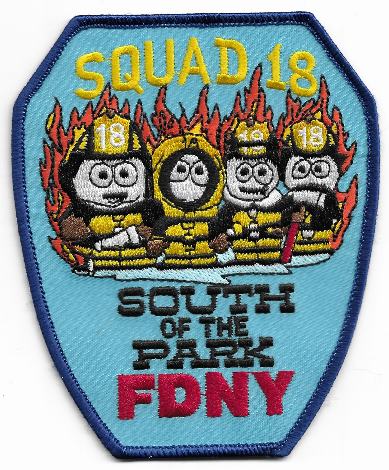 New York City  FDNY SQUAD - 18  "South of the Park" (4" x 4.75" size) fire patch