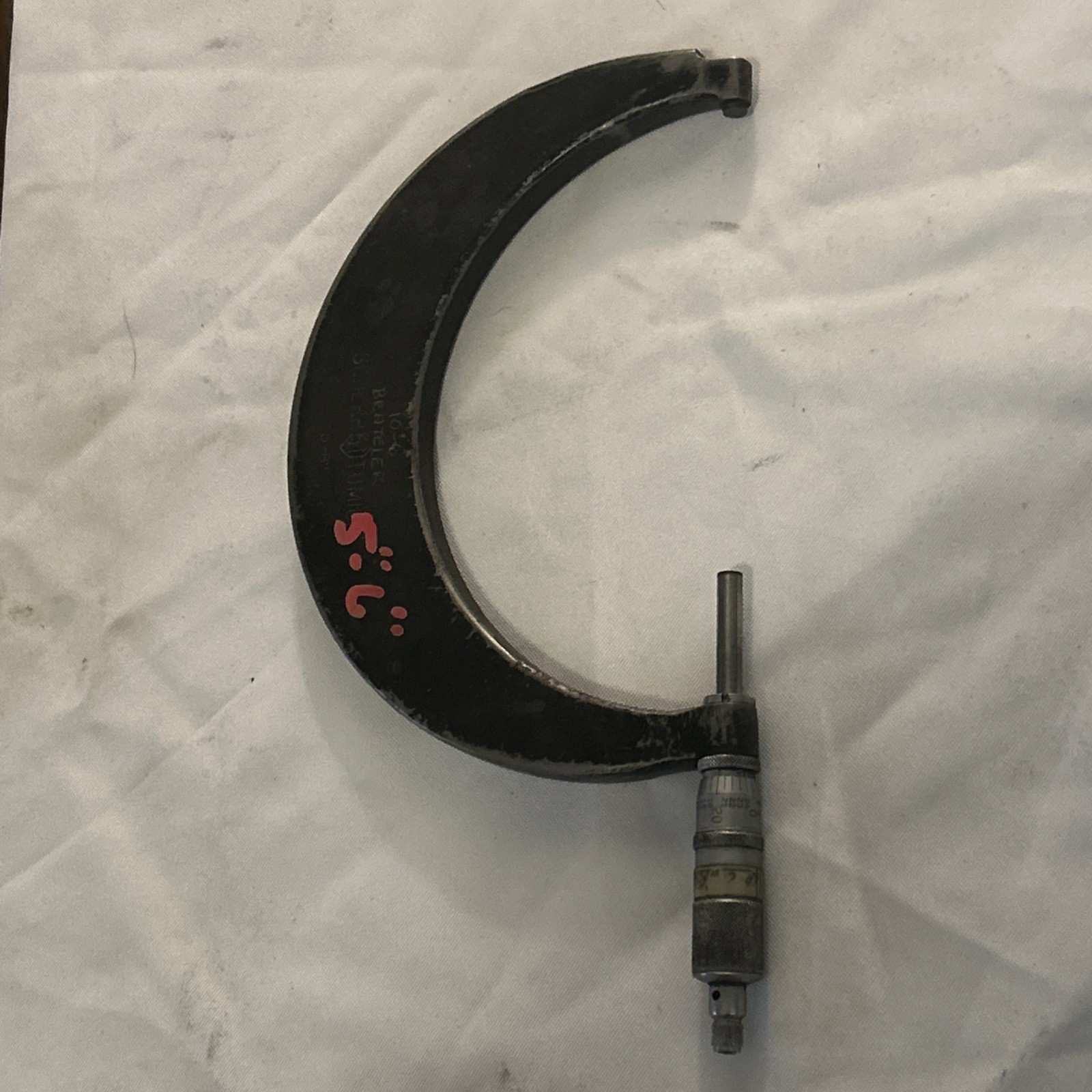 Scherr-Tumico Tubular Frame Outside Micrometer, 5-6” Range Ratcheting (MC2)