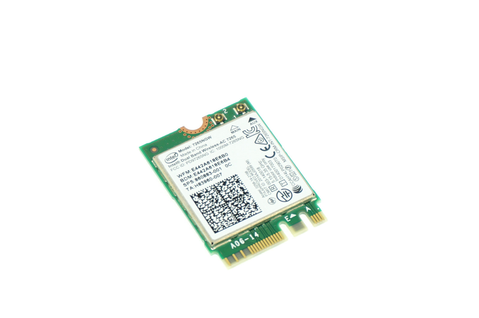 860883-001 7265NGW  HP WIRELESS BLUETOOTH CARD PAVILION 15-CB 15-CB045WM (CA78)