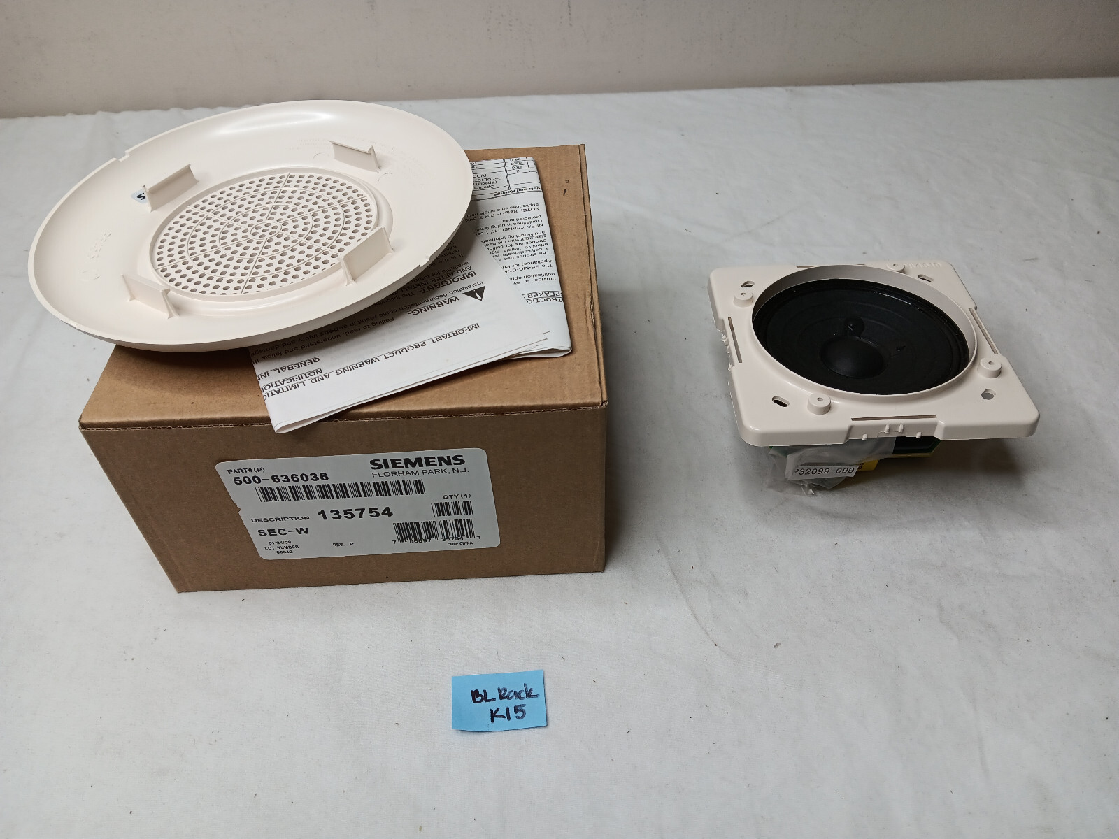 SIEMENS SEC-W 500-636036, SPKR WHITE CEILING 135754