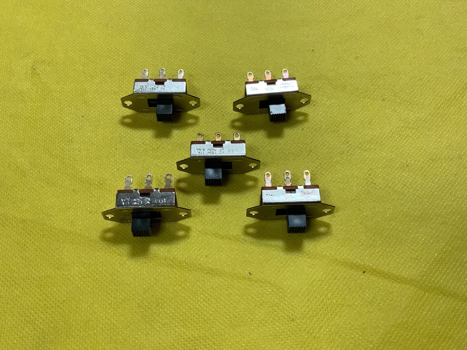 3 Pin 2 Position Black Mini SPDT Slide Switches On-Off Switch ,(quantity 5)