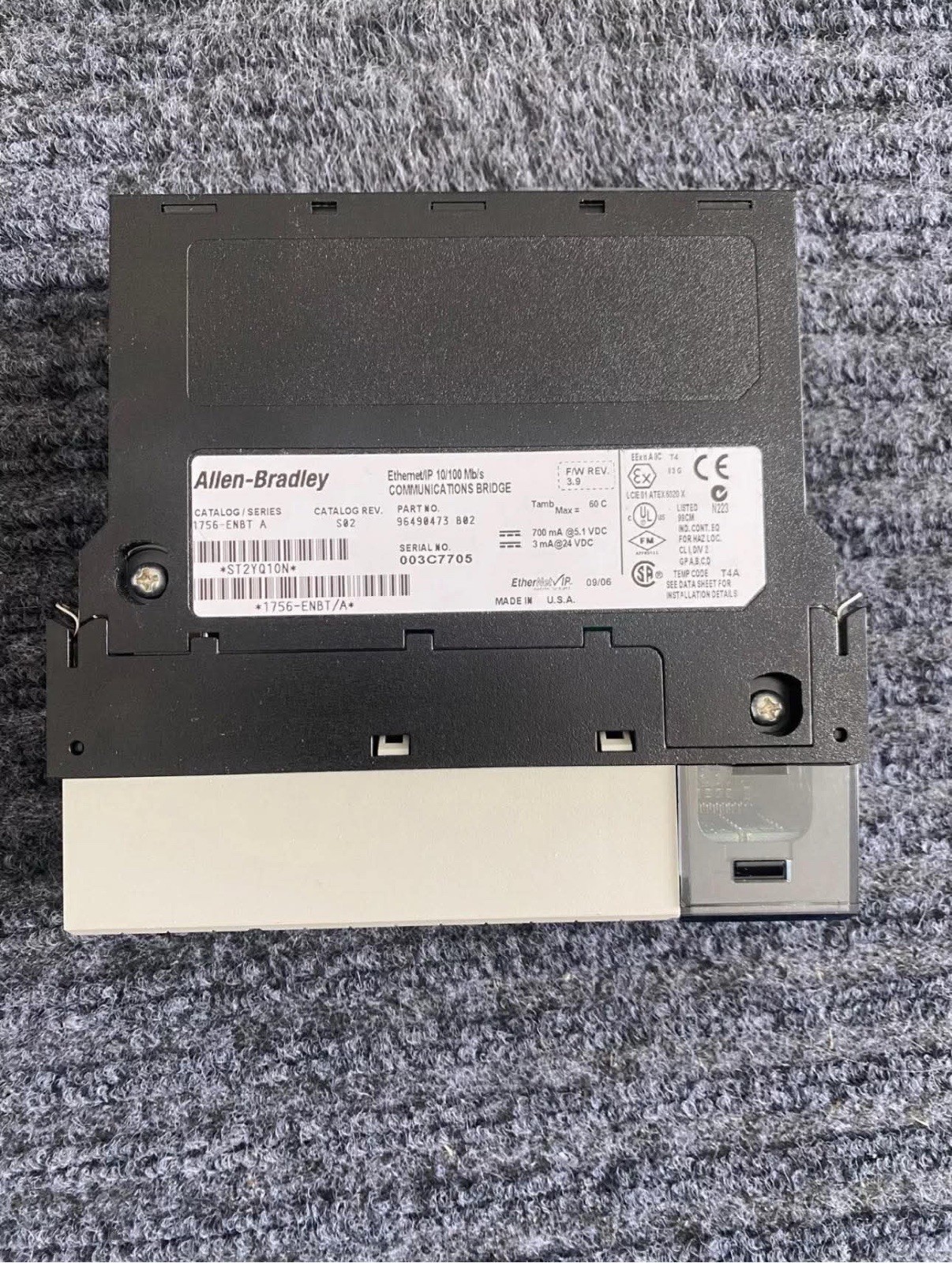 Allen Bradley 1756-enbt A FW3.6-4.008  perfect works  warranty
