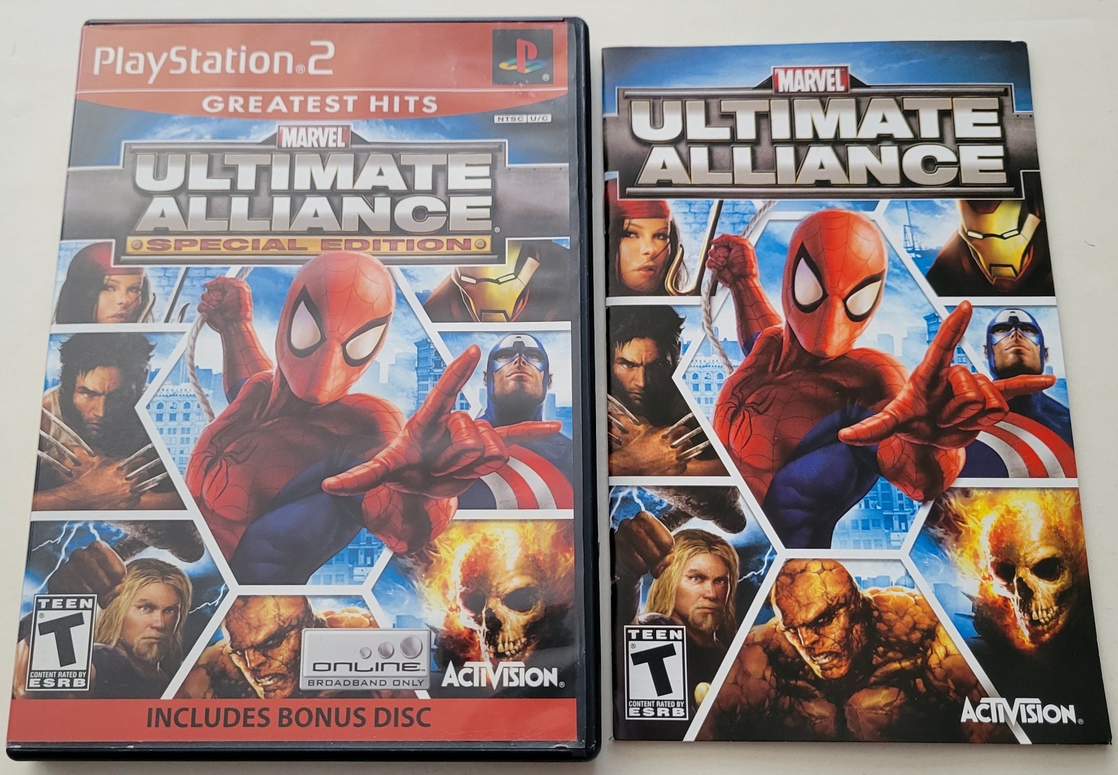 CASE & MANUAL ONLY Ultimate Alliance: Special Edition Greatest Hits (PS2, 2006)