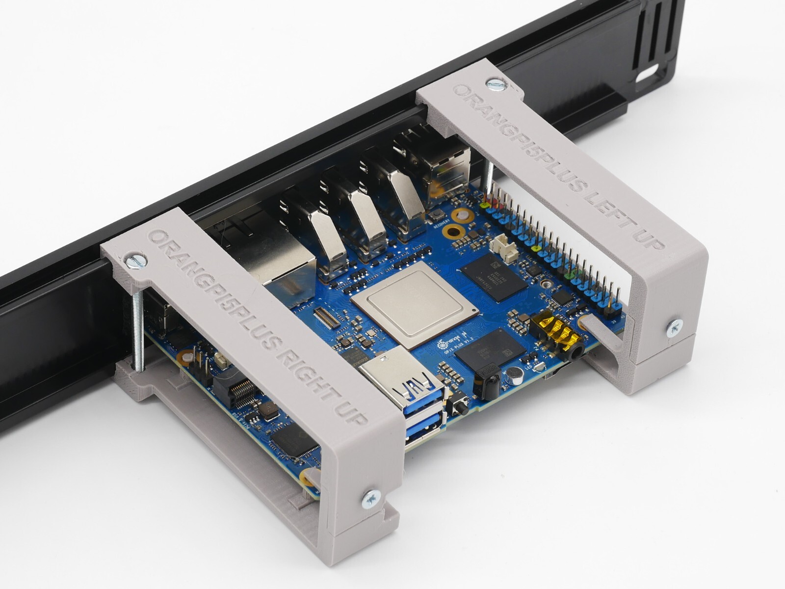 Rack mount for 1-3 Orange PI5 PLUS 19inch 1U - injection molded front