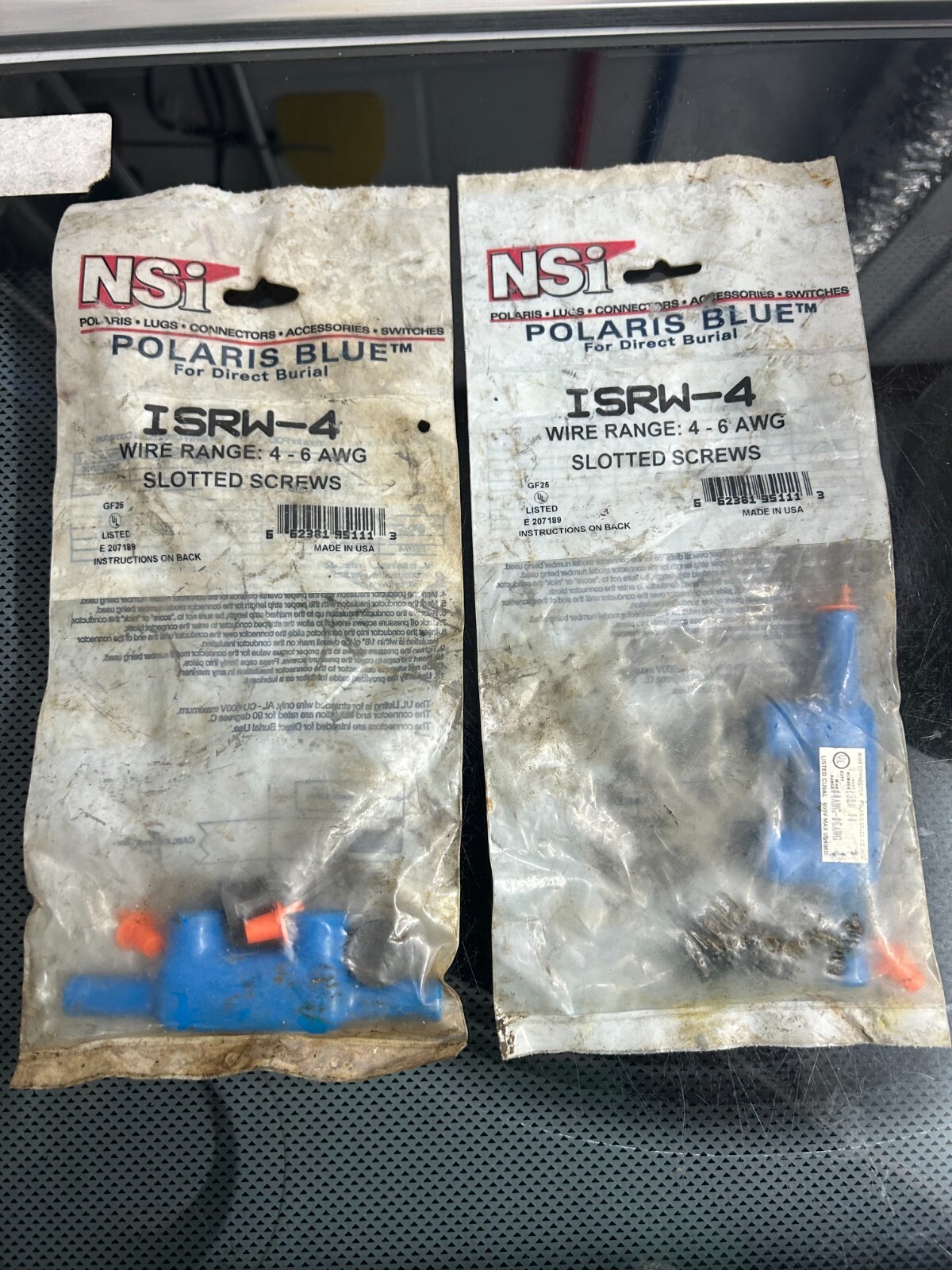 New OLD STOCK 2-pack lot NSI INDUSTRIES ISRW-4 direct burial connector 4-6AWG