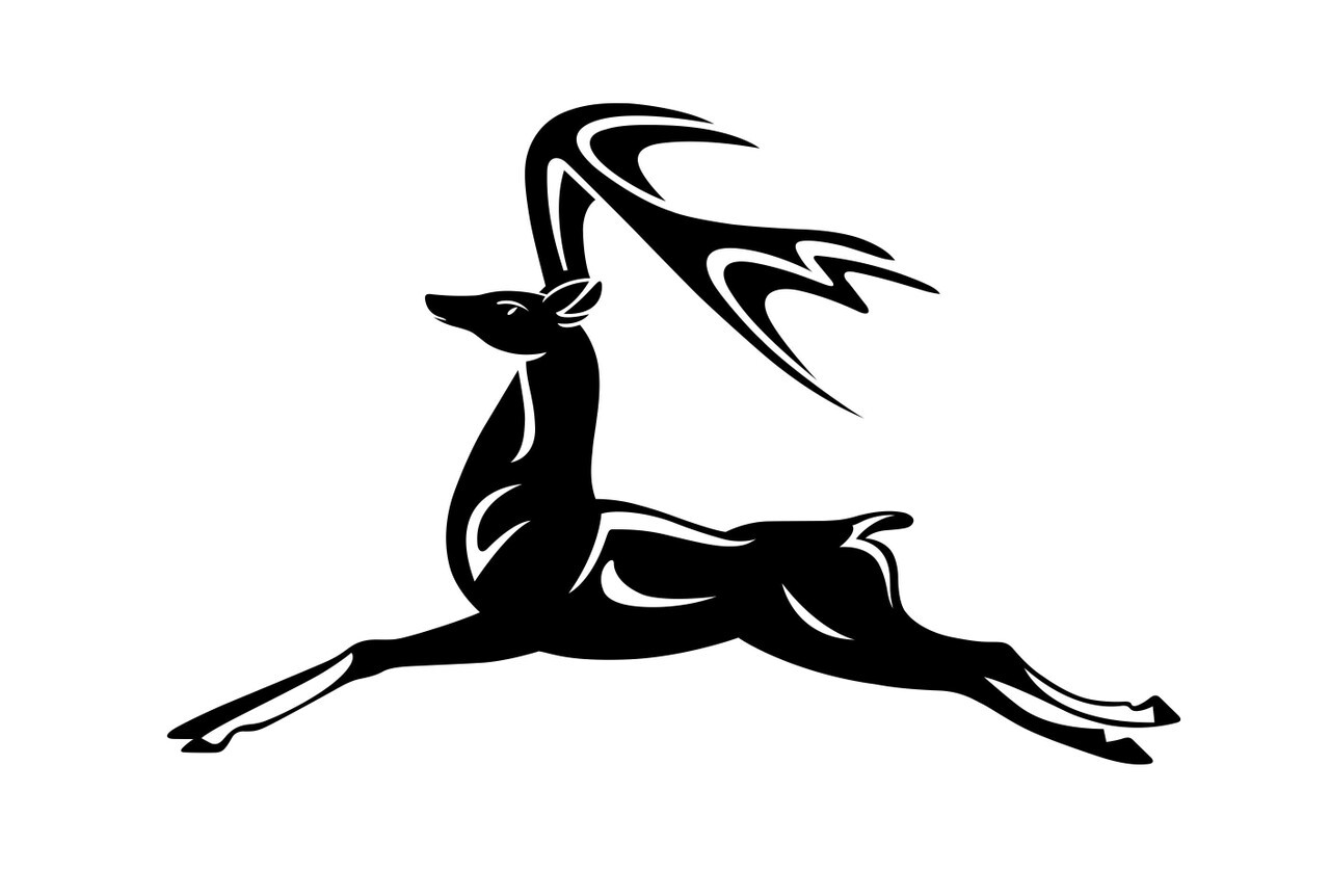 Running Deer Vinyl Decal