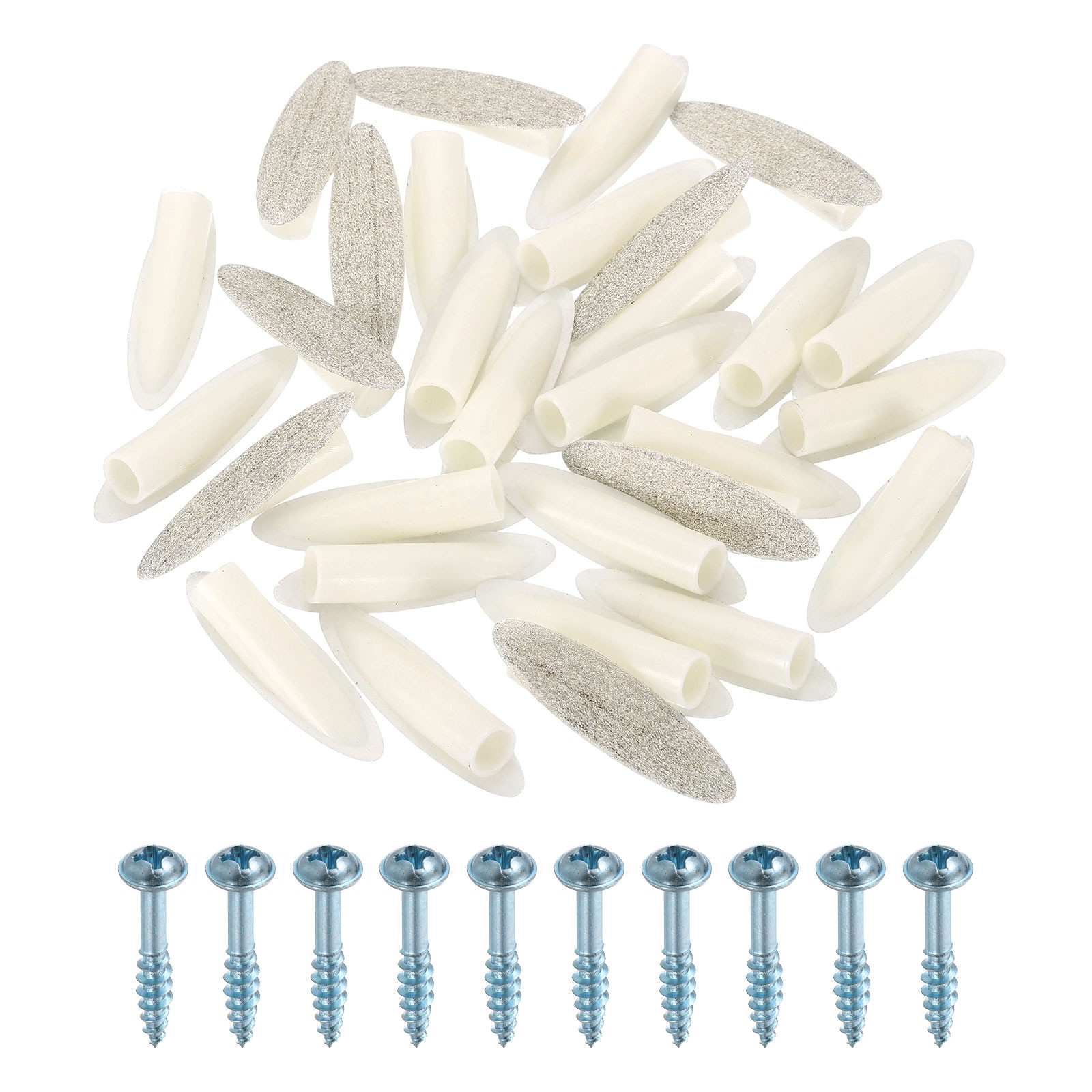 100Pcs 9mm Plastic Pocket Hole Plugs with Pocket Screws, Silver Gray