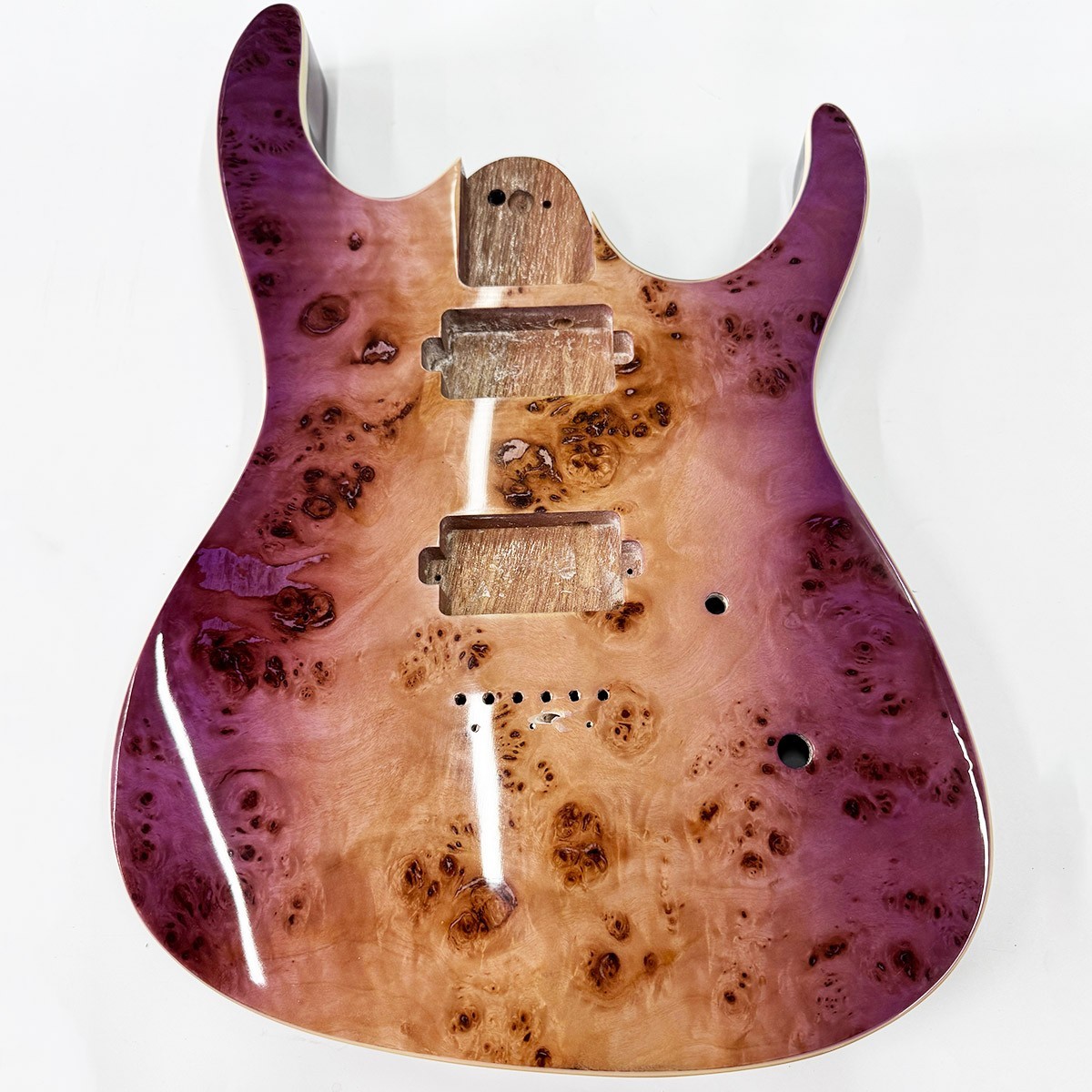 Fits 24 Frets 25.5" Scale, Purple Birdseye, Gloss Finish, Basswood Electric Guit