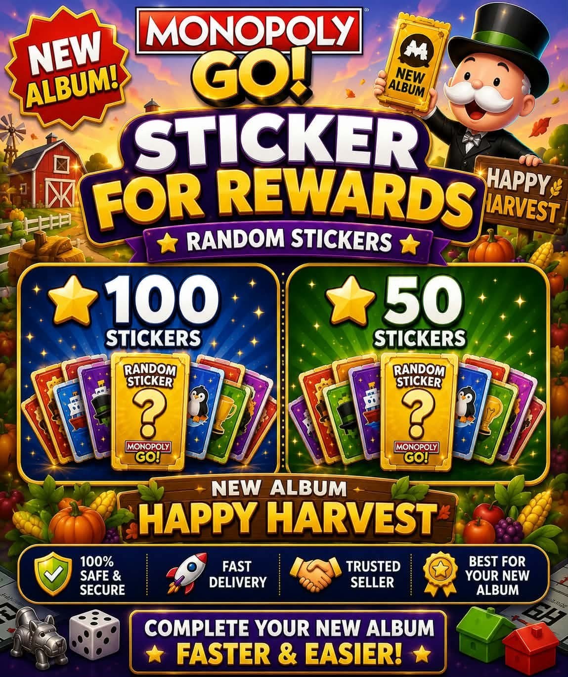 Monopoly_Go RANDOM STAR AVAILABLE FOR VAULT REWARD OPEN ⭐