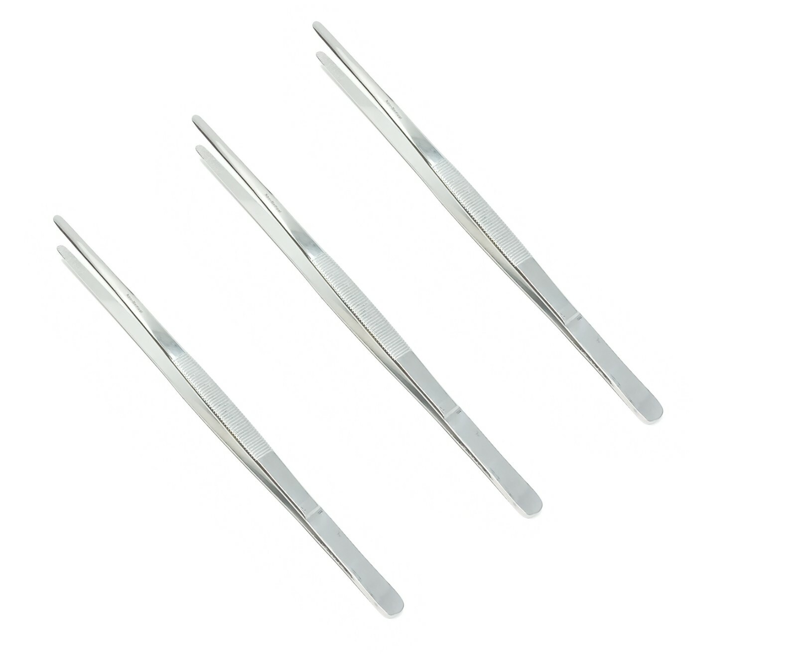 3 Thumb Dressing Forceps 12" Serrated Tweezer Surgical Instrument SS