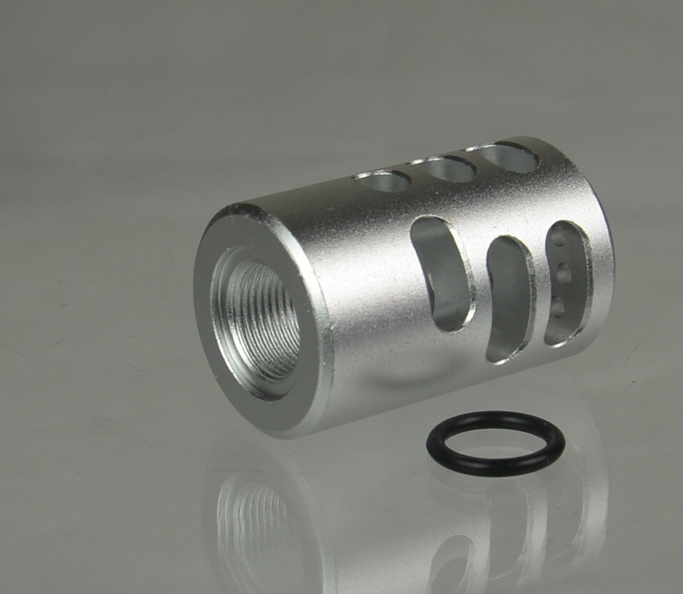1/2x28TPI Ruger .22LR Mark IV 22/45 Lite Muzzle Brake Compensator, 1" Diameter
