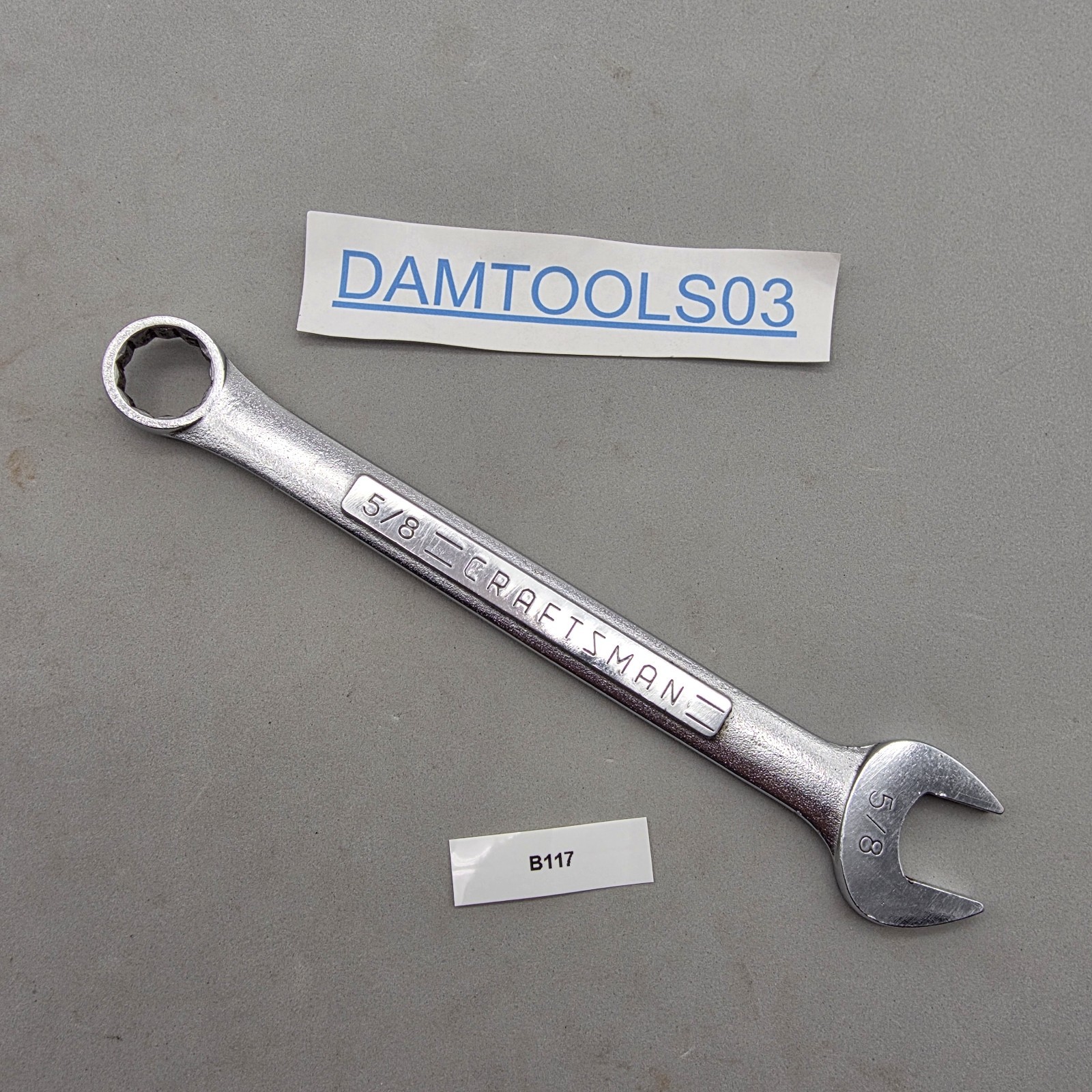 Craftsman Japan SAE 5/8" Open & 12PT Box Combo Wrench -Chrome Molybdenum BF